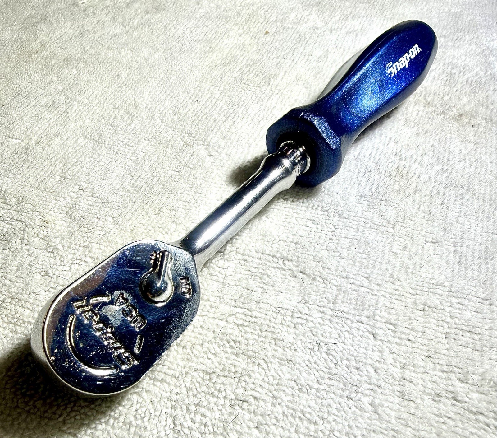 Snap-on THLD72 1/4″ Drive Ratchet Power Blue Dual 80 Long Hard Handle Fixed Head
