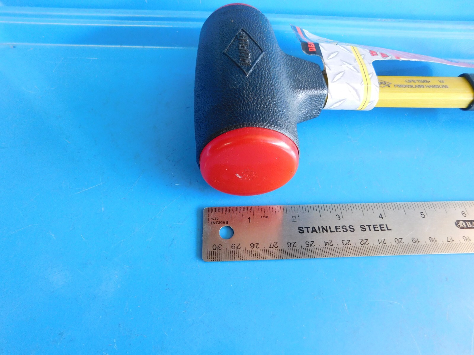 NEW,NUPLA » 2 LB.» SOFT TIP DEAD BLOW HAMMER,1-7/8 IN DIA TIP(APPROX.)