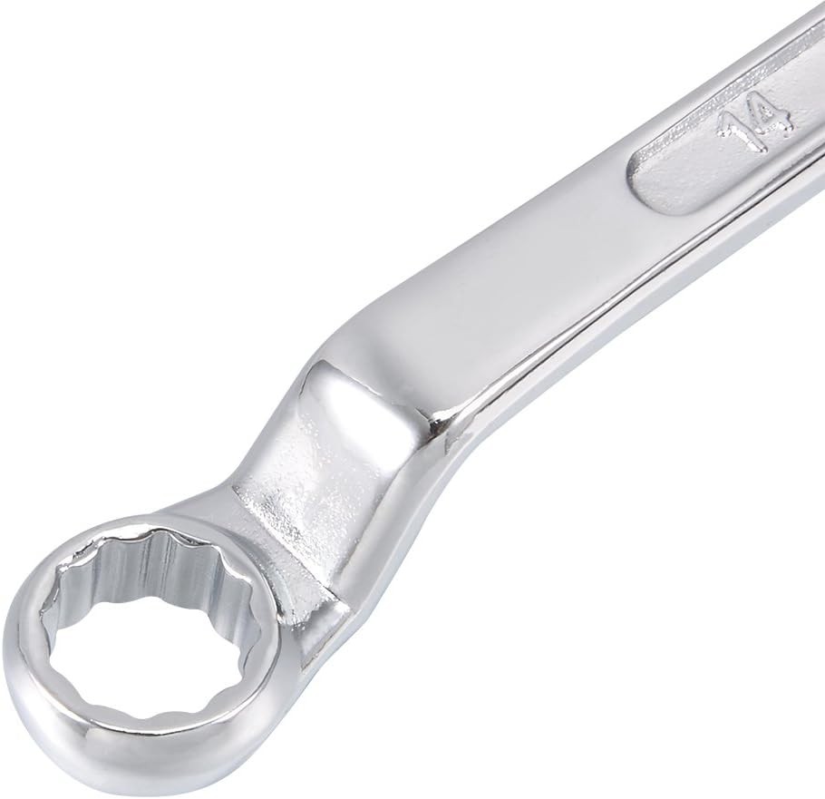 uxcell 14mm x 17mm Metric 12 Point Offset Double Box End Wrench x