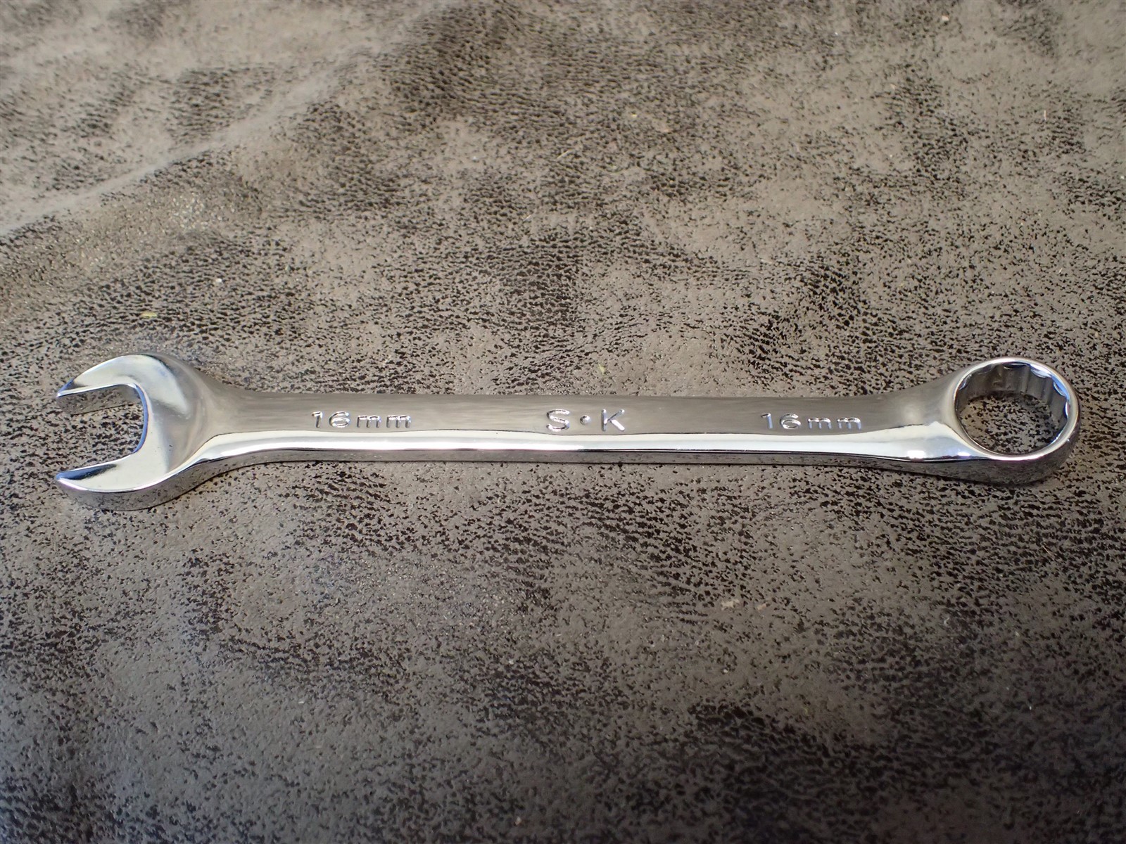 S-K Tools 88316 Chrome 16mm 6-Point Metric Regular Combination Wrench (BN89)