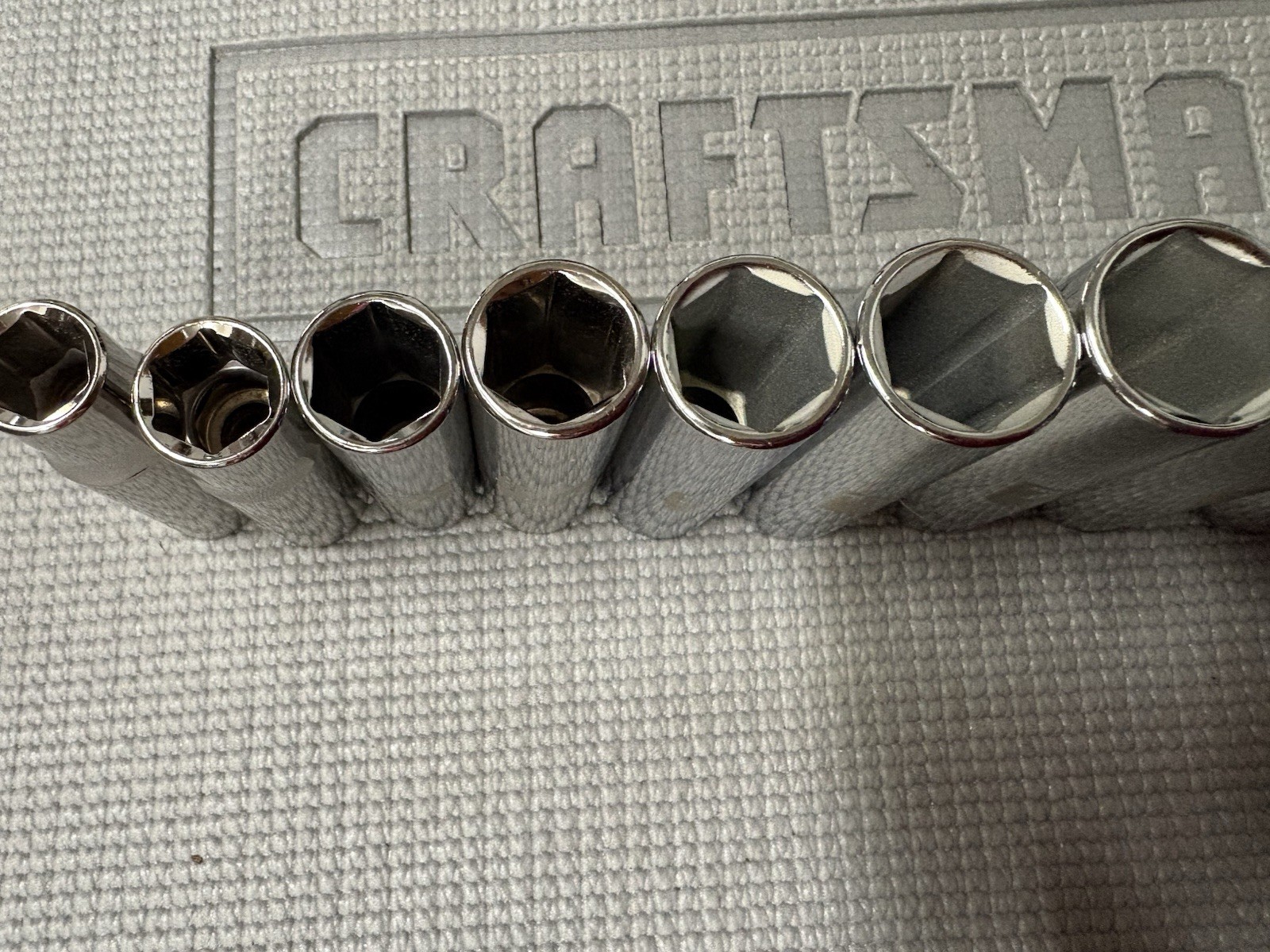 Sears Craftsman USA 11pc 1/2” Drive SAE Easy Read Sockets 1/2 – 1-1/8” Dual Mark