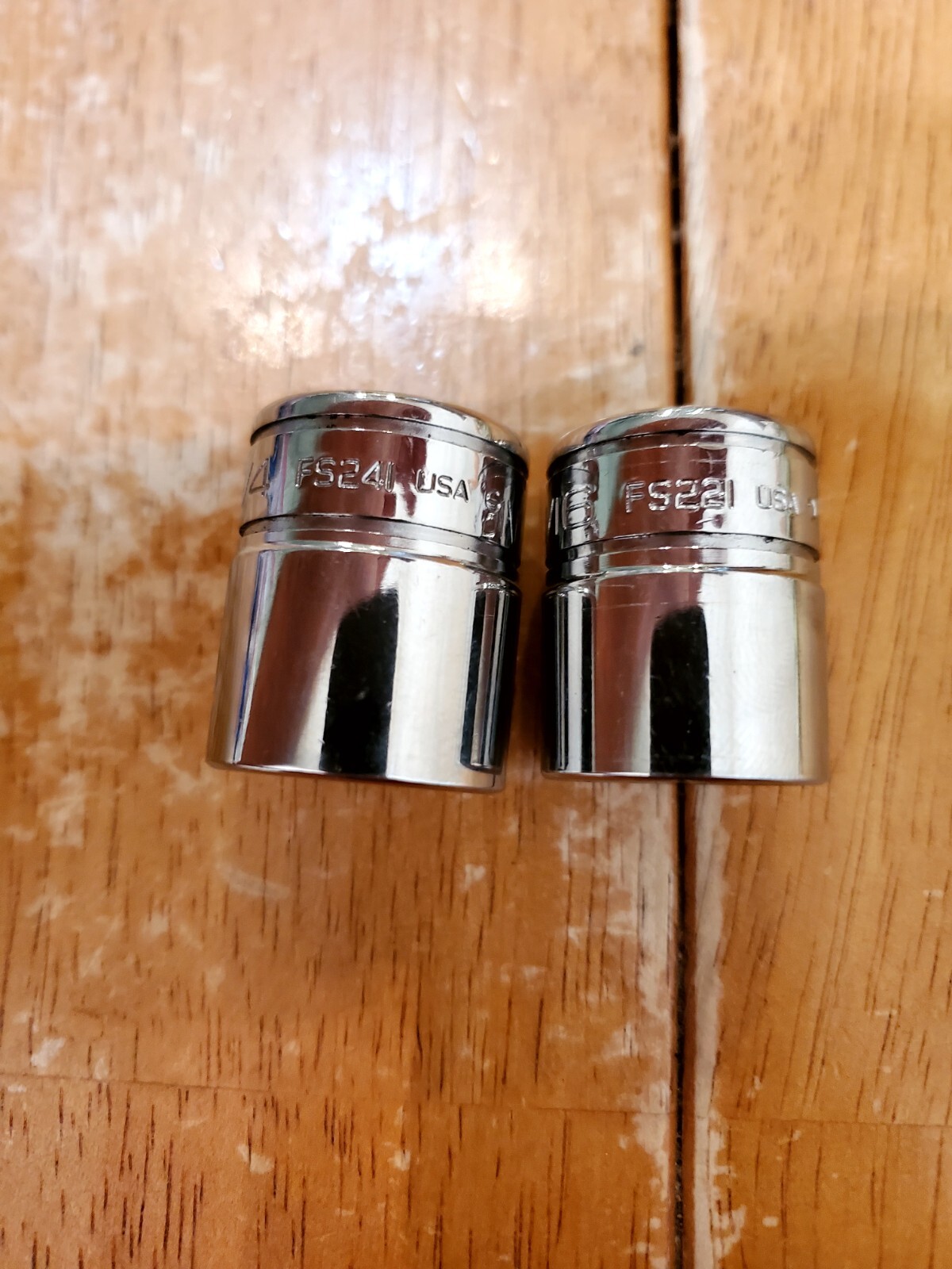 Snap On 3/8″ Drive 11/16″ 3/4″ 6PT SAE Shallow Chrome Sockets Lot Of 2