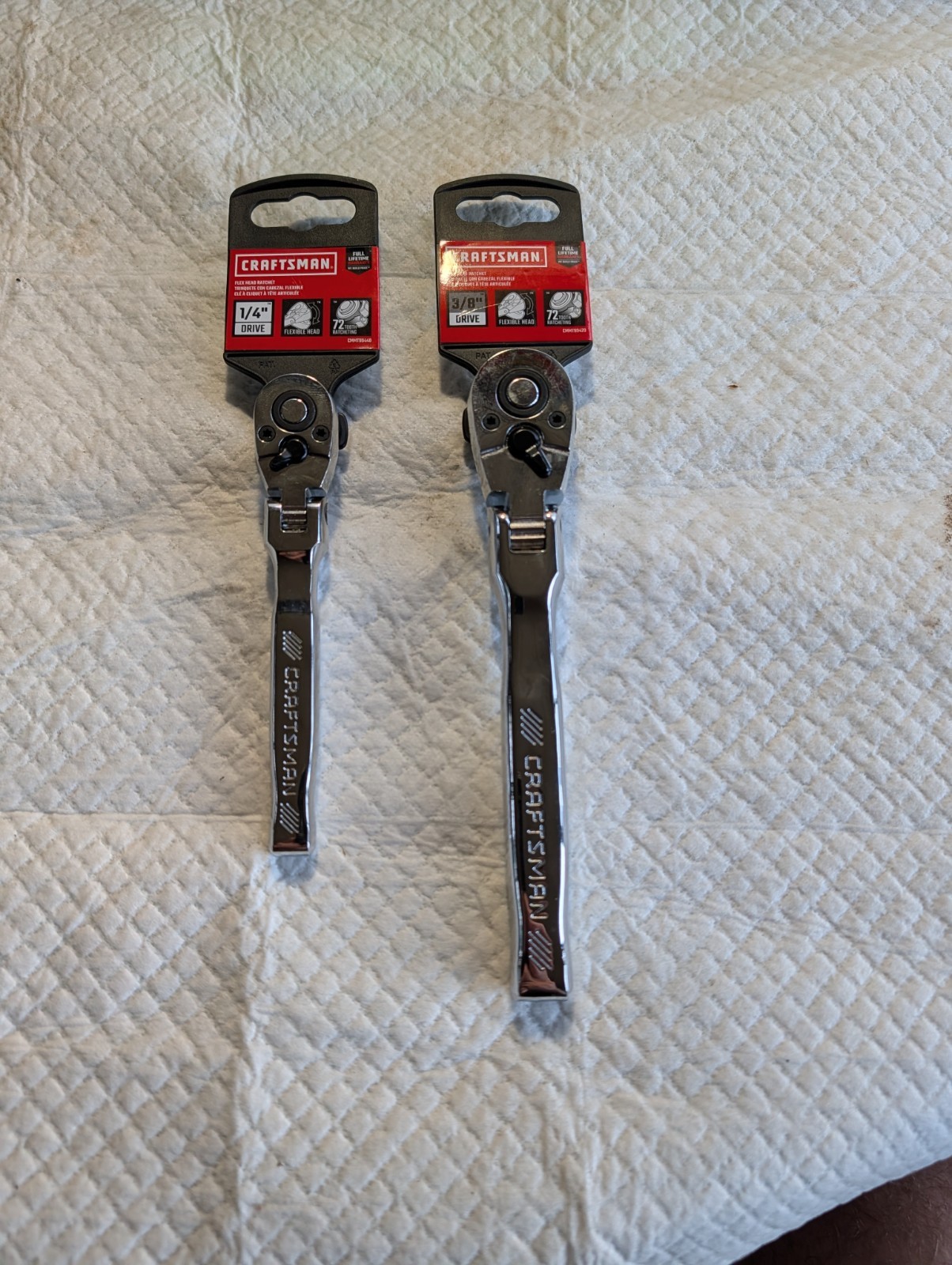 Craftsman Pair Flexhead Ratchets 1/4″/3/8″ Drive(CMMT99420/CMMT99440)