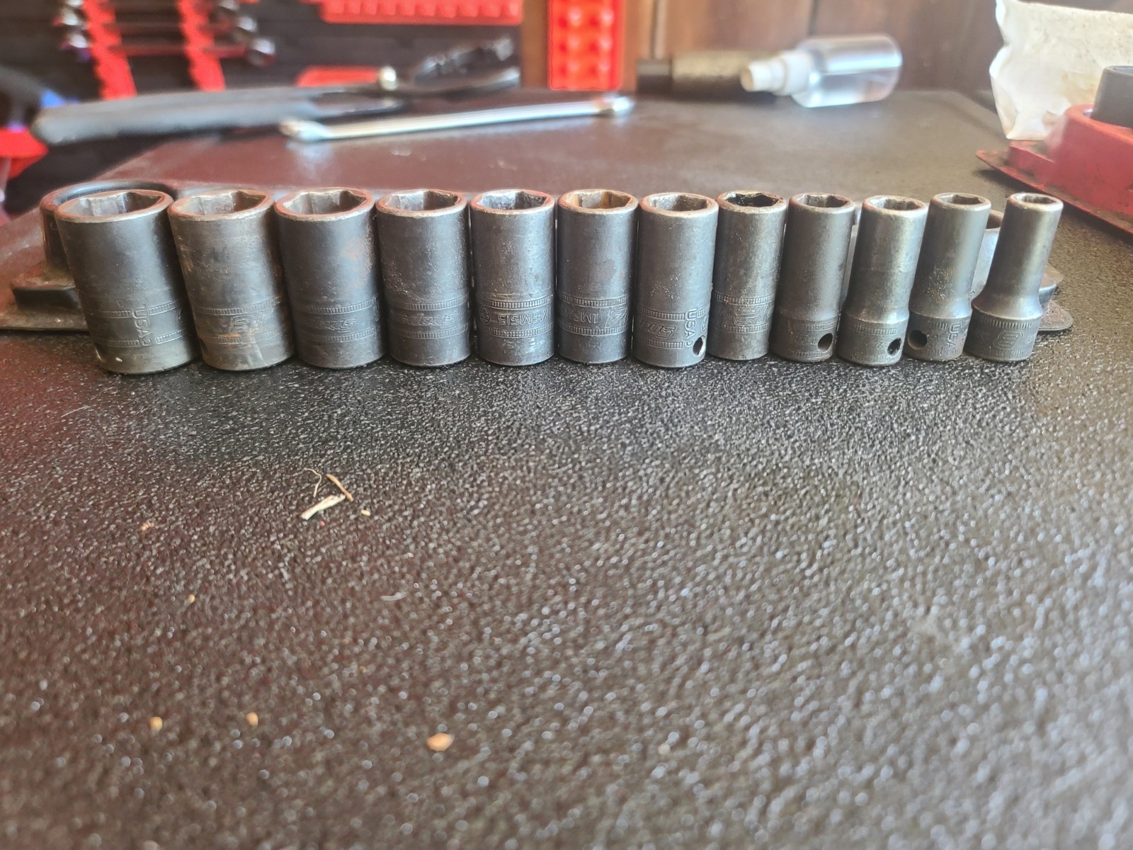 Snap On 12pc Metric Semi Deep Impact Socket Set 8-19mm