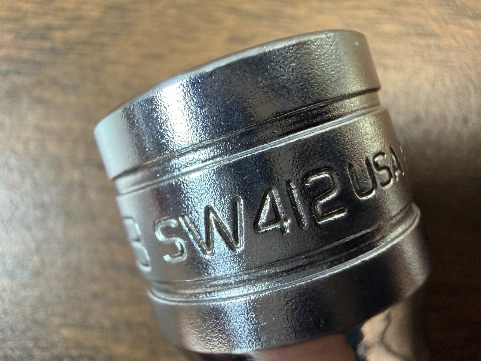 Snap-on Tools SW412 – 3/8″ Double Square Chrome Socket 1/2″ Drive 8pt USA