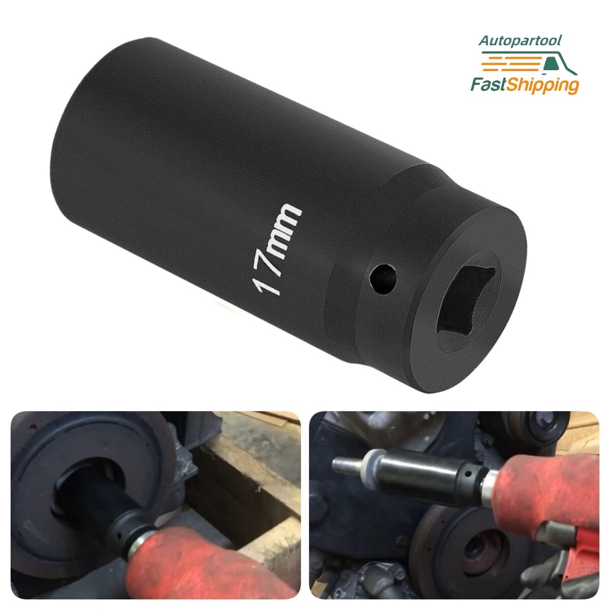 77060 17mm Harmonic Balancer Socket Tool For Honda Engines Use with 1/2″ drive