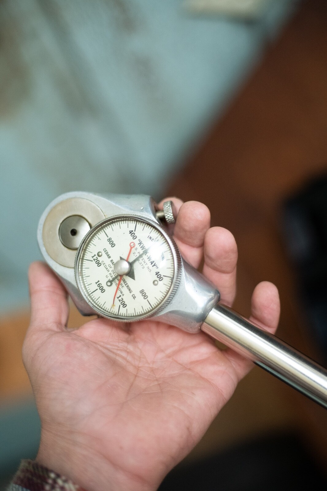 Vintage Kwik-Way Dial Torque Wrench 1600 In. Lb. 1/2″ drive -Cedar Rapids,USA