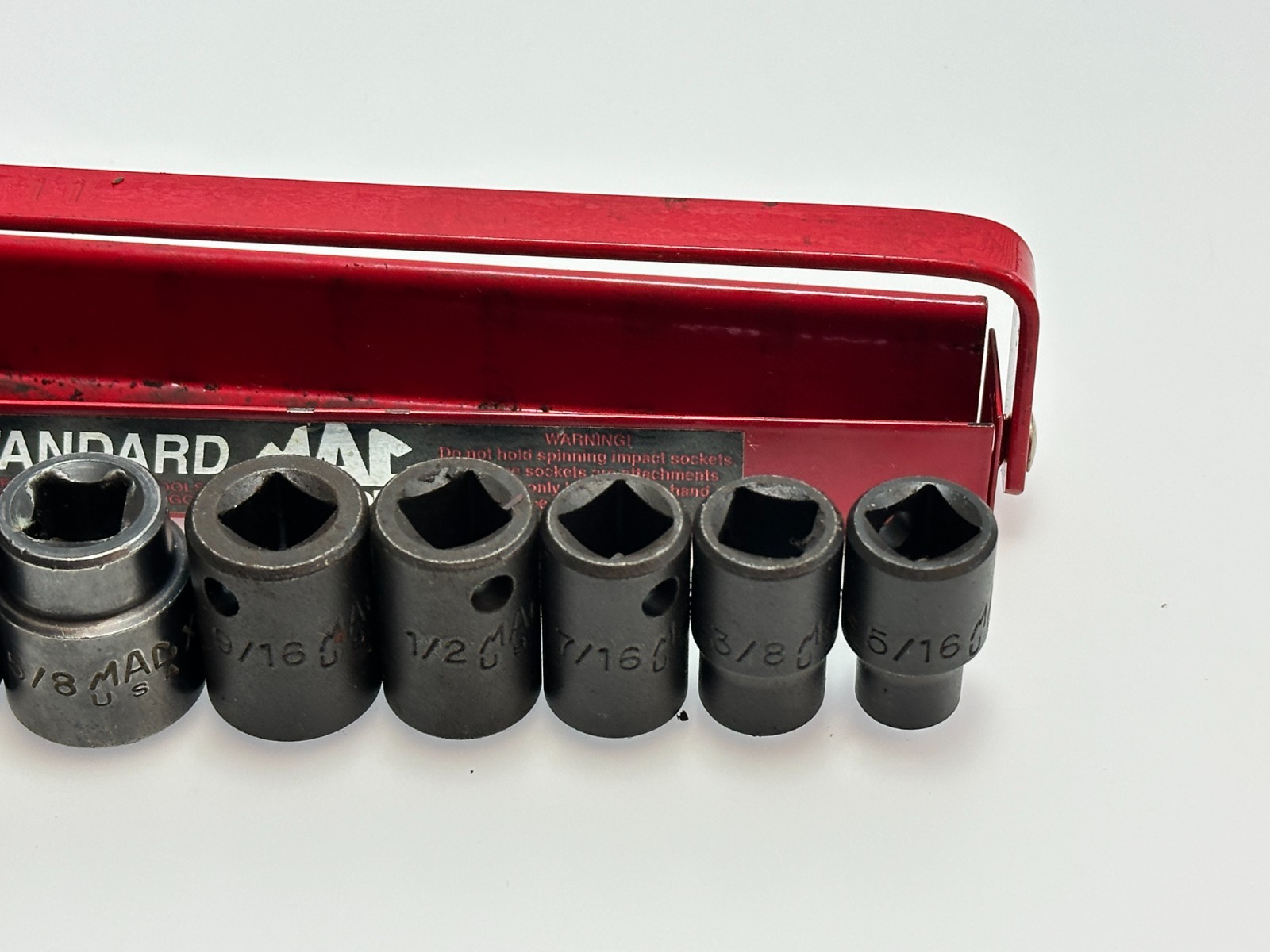 Mac Tools USA 8pc 3/8” Drive 6 Point Impact Socket Set, SAE 5/16” – 3/4”