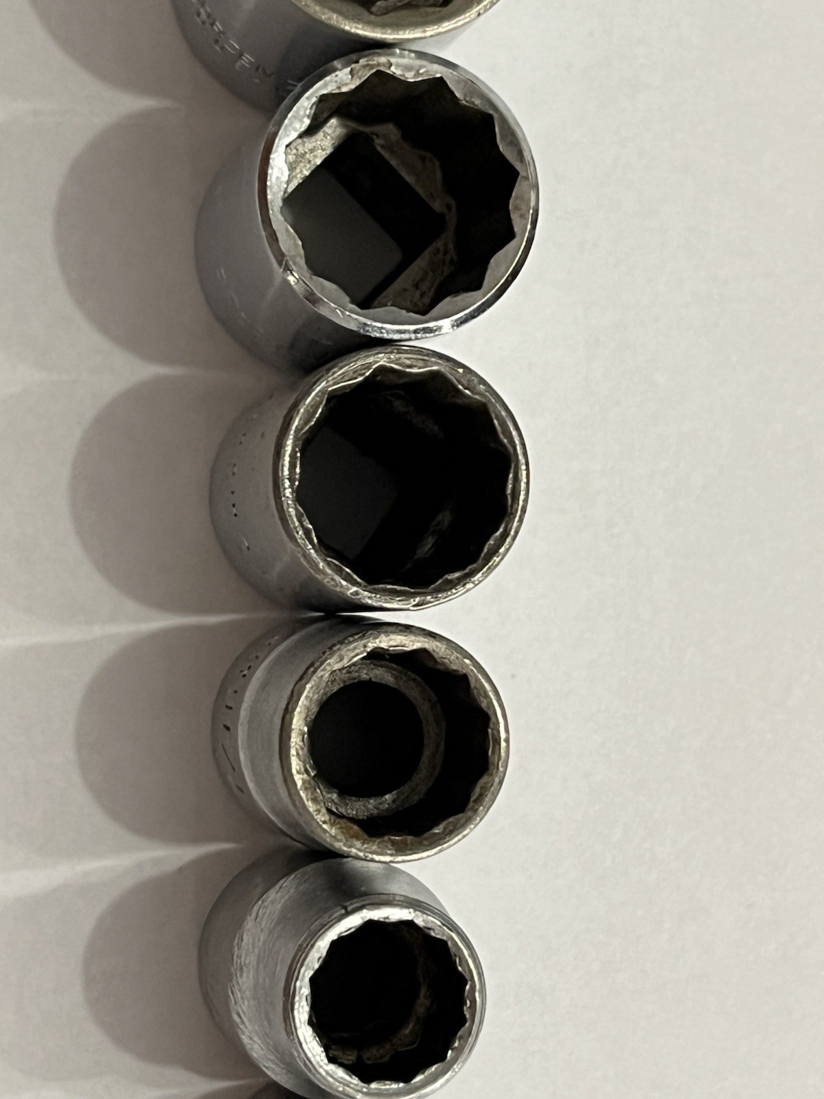 Thorsen 3/8” Drive 10pc SAE Sockets USA 3/4” Down To 1/4” 12 Point Shallow