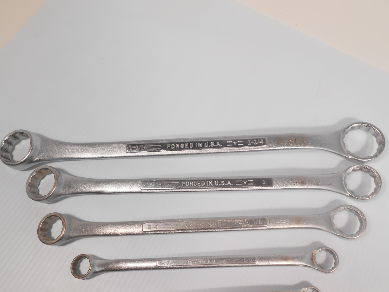 Vintage Craftsman SAE Double Box End Wrench Set 6pc. 3/8″-1 1/4″ -V-USA.