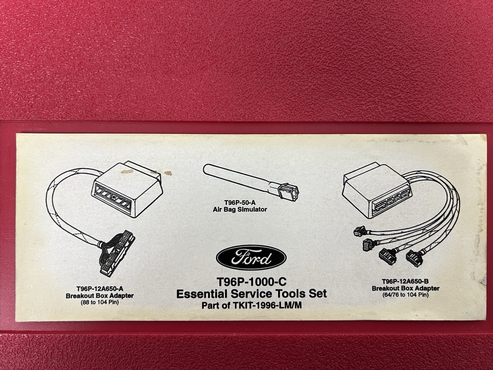 Ford Rotunda T96P-1000-C Kit T96P-12A650-A / B Breakout Box Adapter T96P-50-A