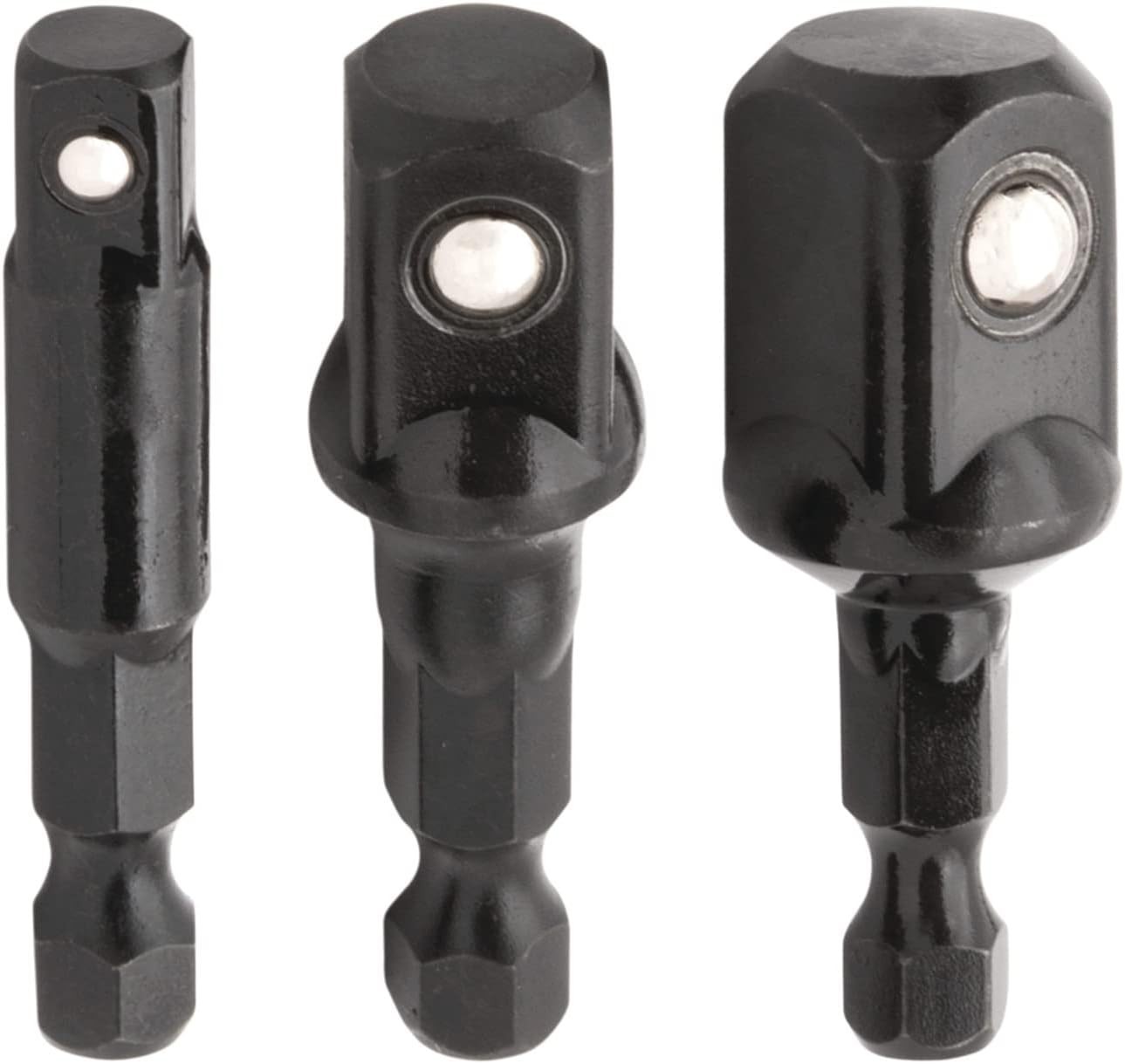 Durable 3-Piece Stubby Impact Socket Adapter Set with Corrosion Resistance