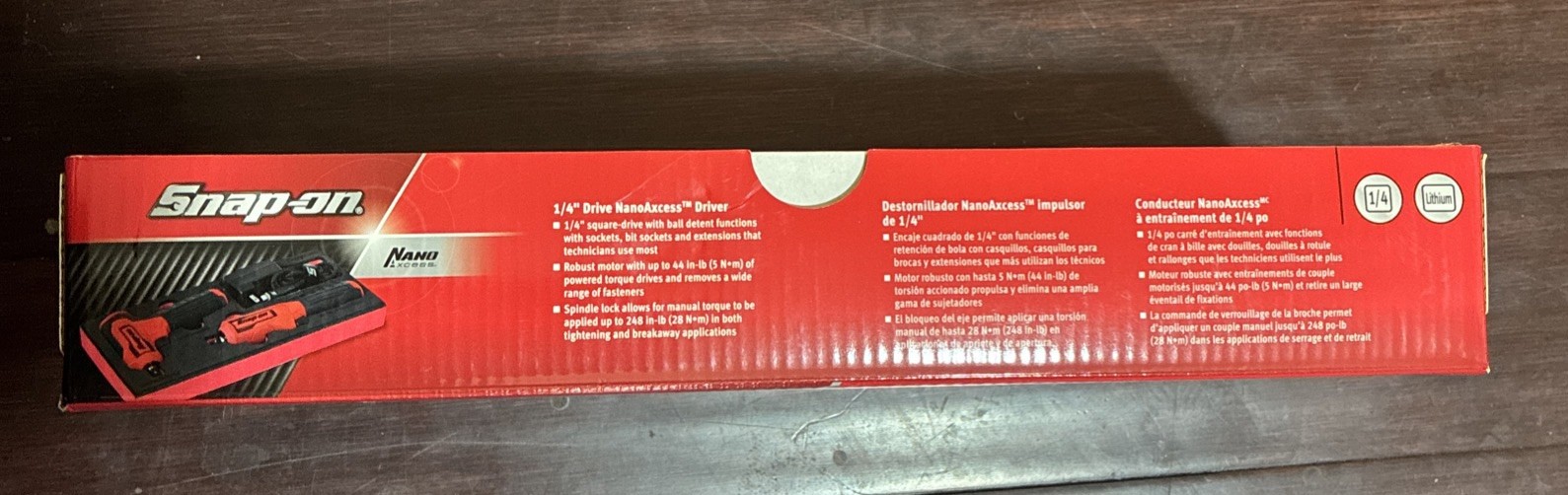 Snap On NanoAxcess 1/4” Drive In-Line Driver Tool Kit (CTNN13KF)