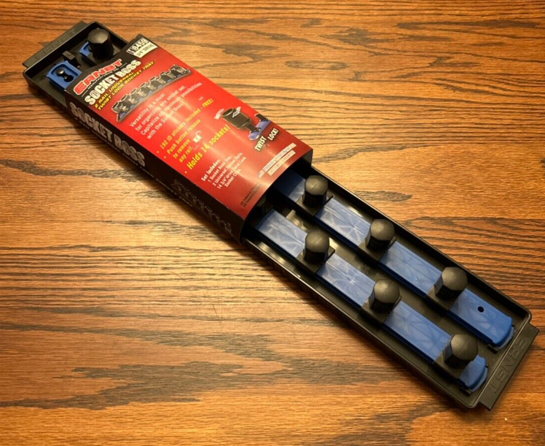 Ernst 3/4″-Drive Socket Boss 2-Rail Universal Twist Lock Socket Tray #8459 USA