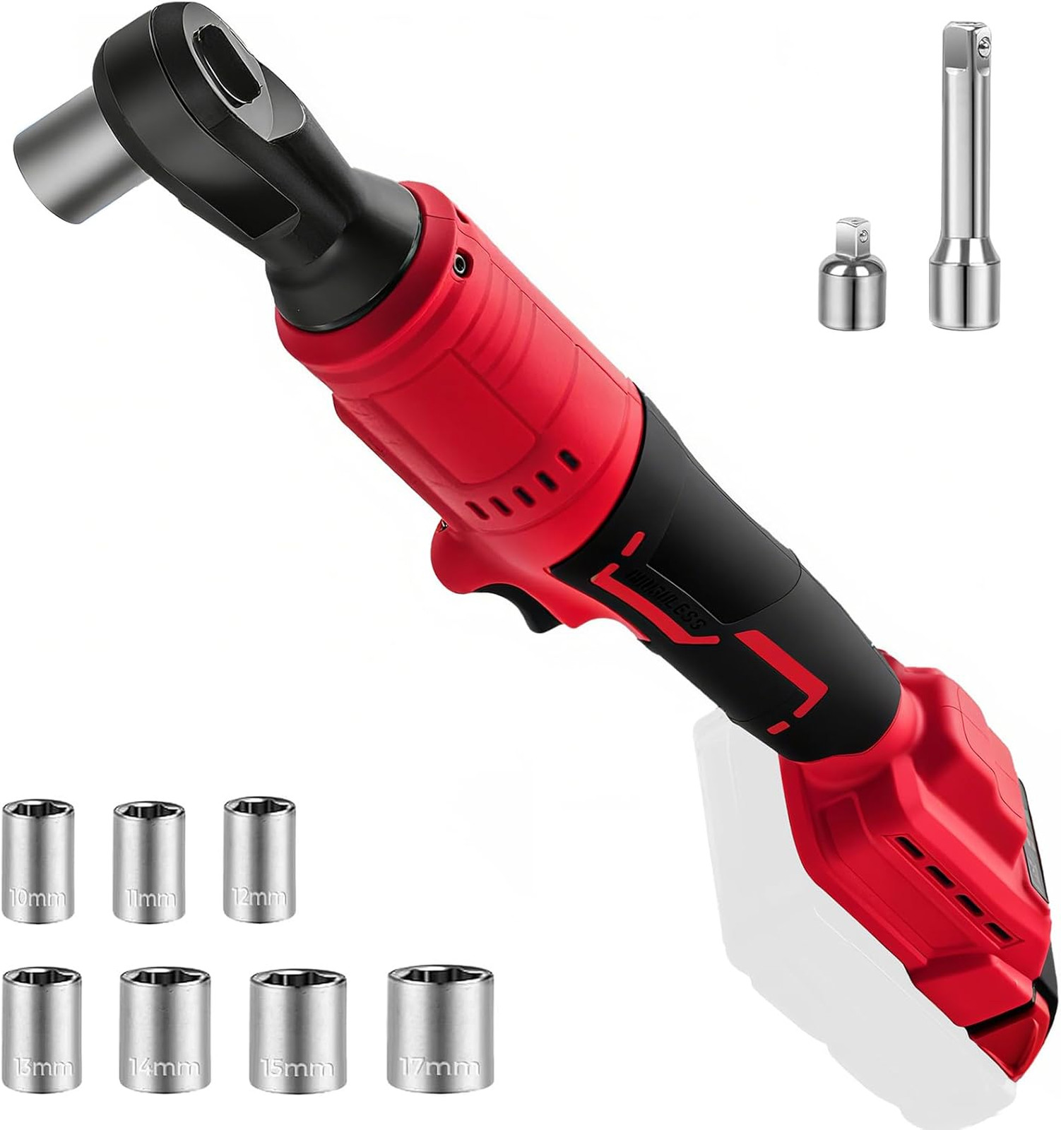 3/8″ Ratchet Wrench Compatible with Milwaukee 18v Battery,Brushless Motor 400rpm