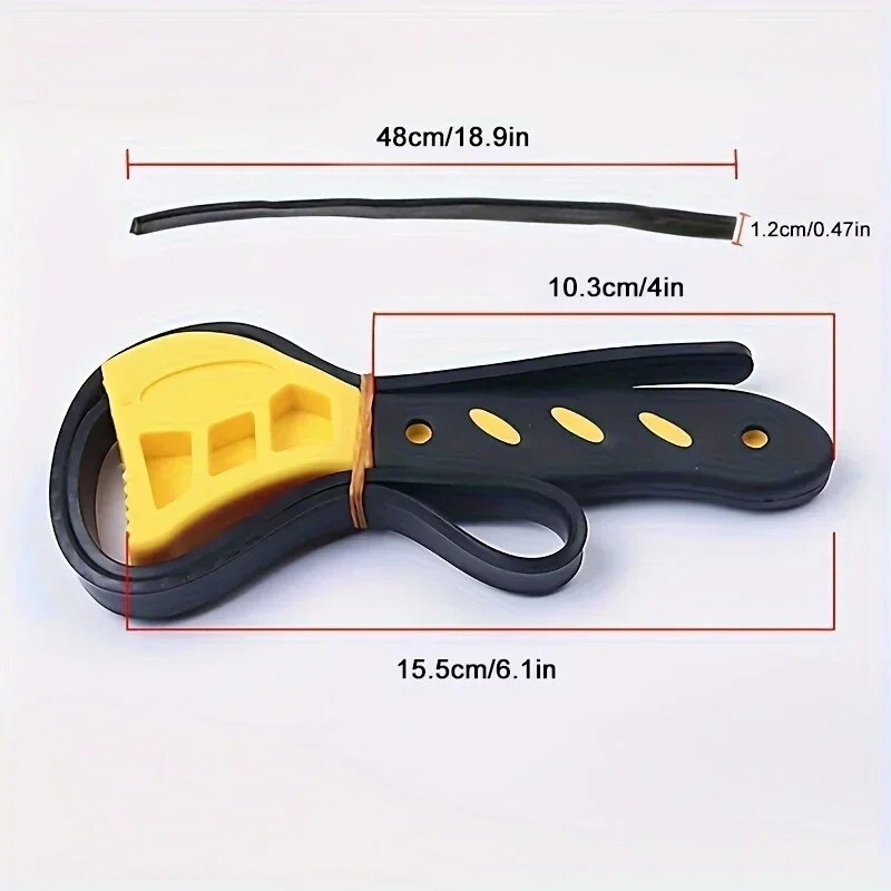 Adjustable Strap Spanner Rubber Oil Filter Puller Cartridge Disassembly Tool