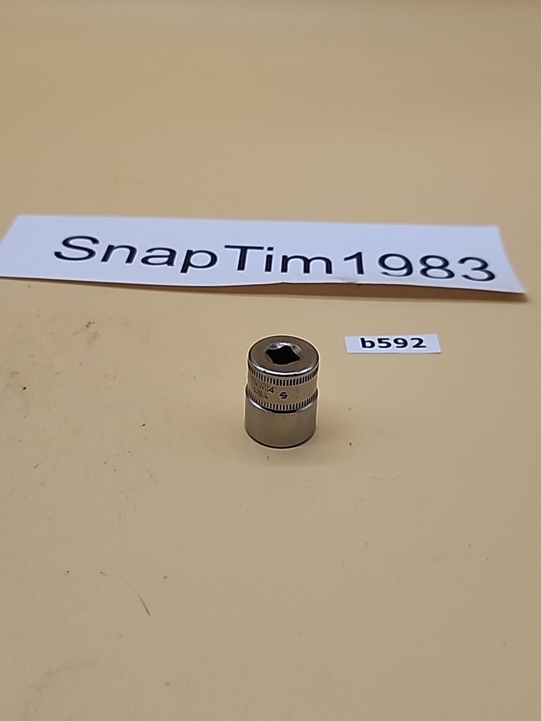 Snap-on Tools TMM14 14mm Metric Flank Drive Shallow Socket 1/4″ Drive 6 Pt USA