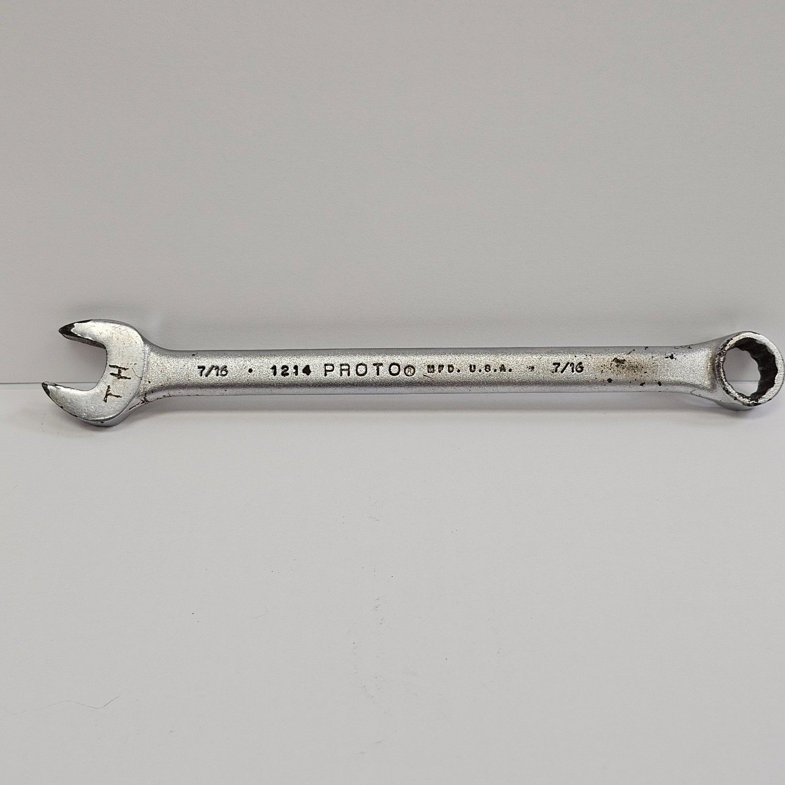 Proto Tools SAE 7/16 in Combination Wrench 1214 Made in USA