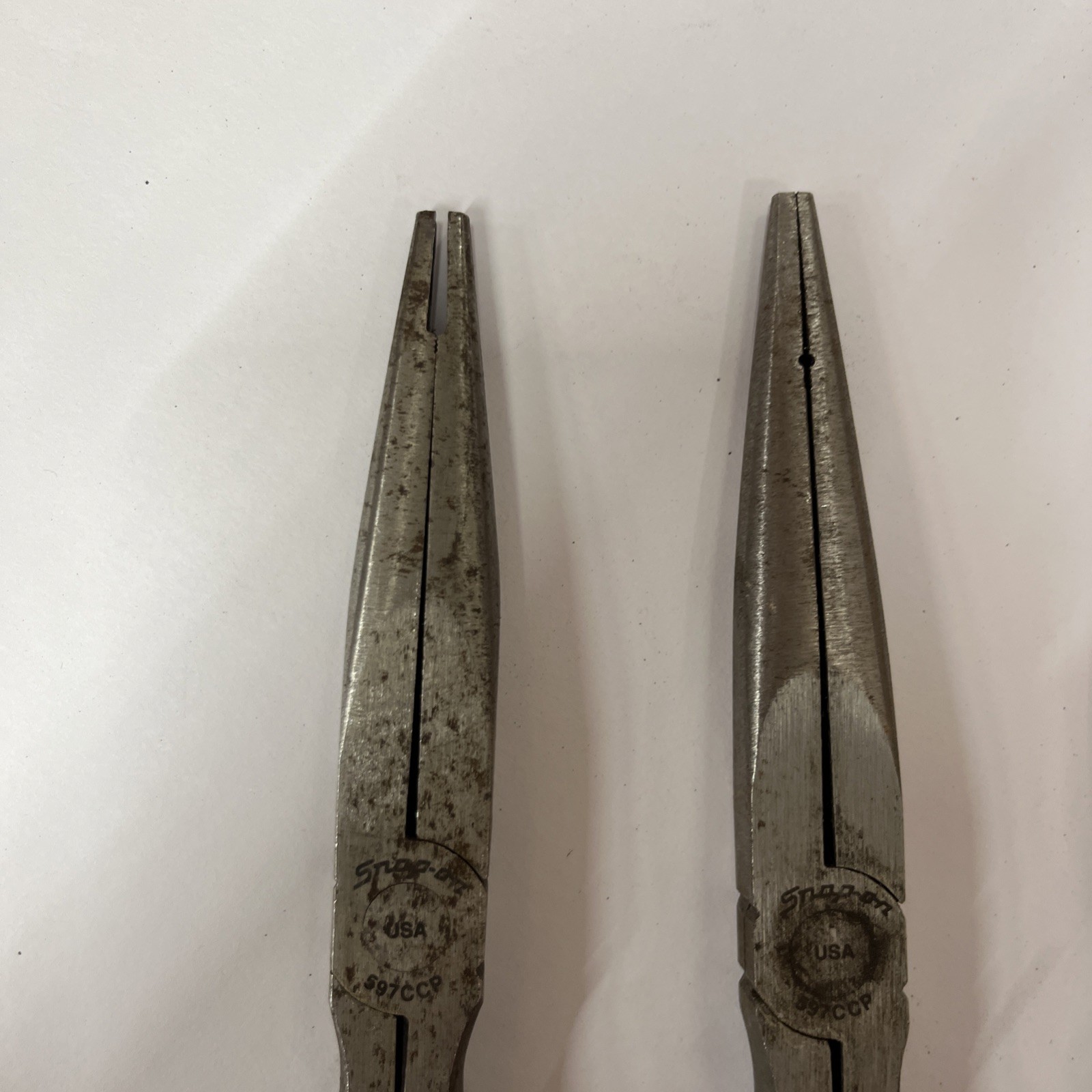 4-Snap On 597CCP Needle Nose Pliers READ USA AUTOMATIC TRANS VALVE BODY PIN TOOL
