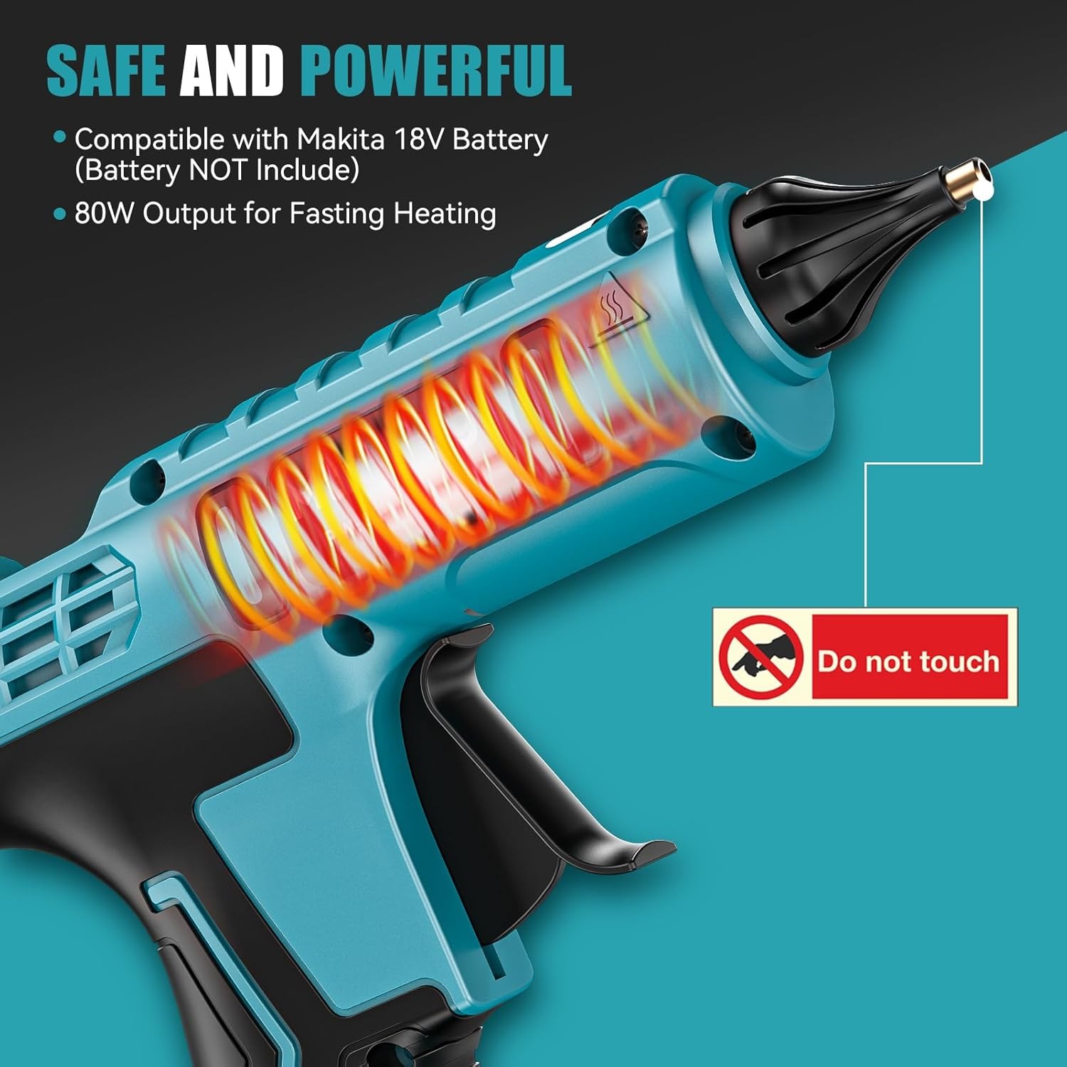 Cordless Hot Glue Gun for Makita 18v 1pc Battery