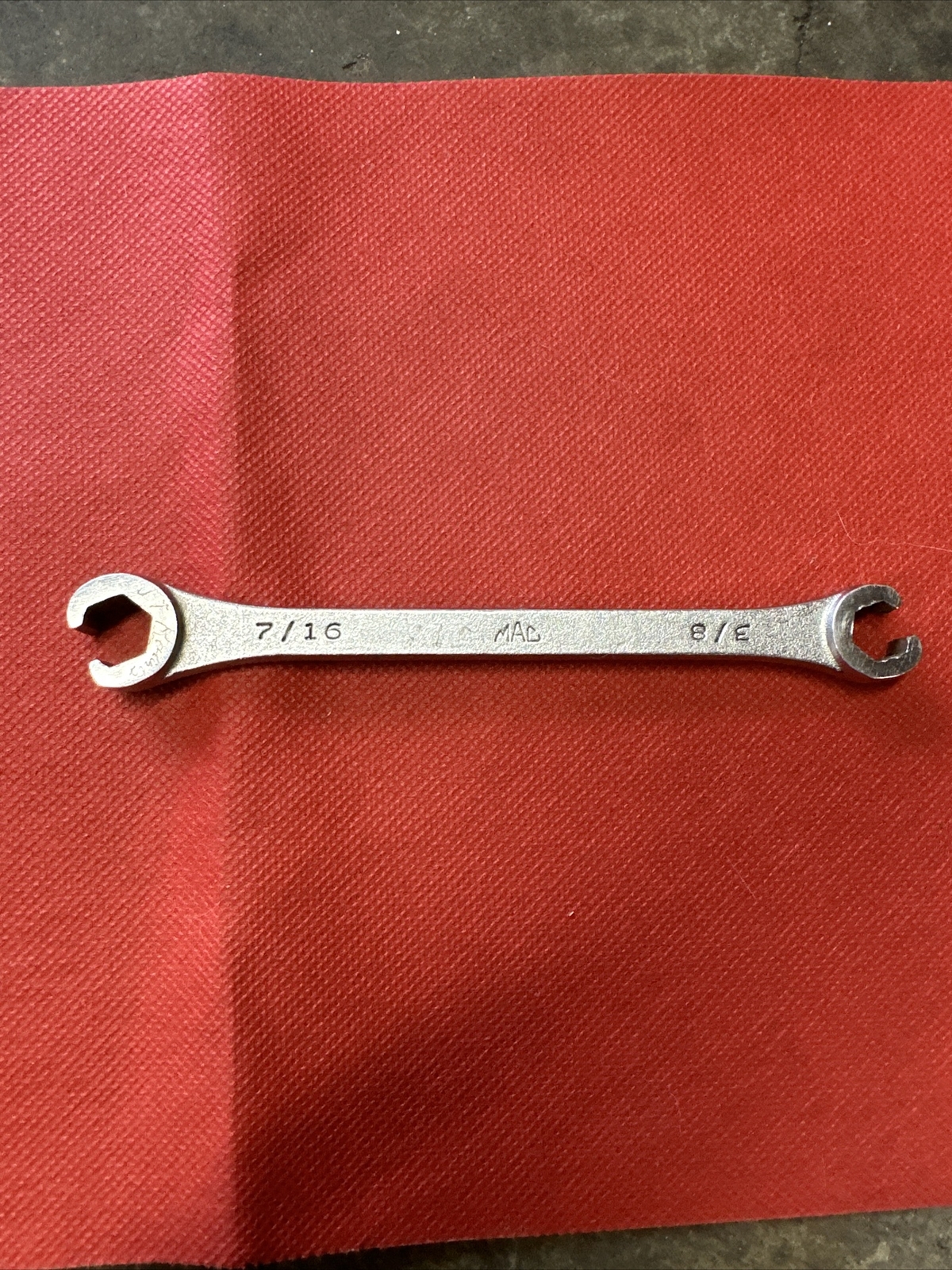 Vintage MAC TOOLS 7/16″ X 3/8″ FLARE NUT WRENCH 6″ LONG #OHB1214