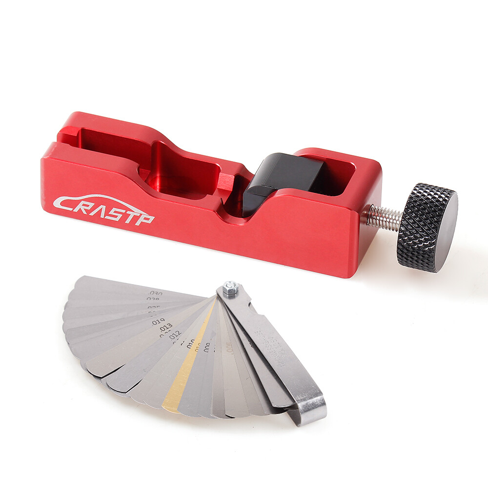 Matte Engine Spark Plug Gap Gapper Tool with 32 Blades Measuring Tool Metric SAE