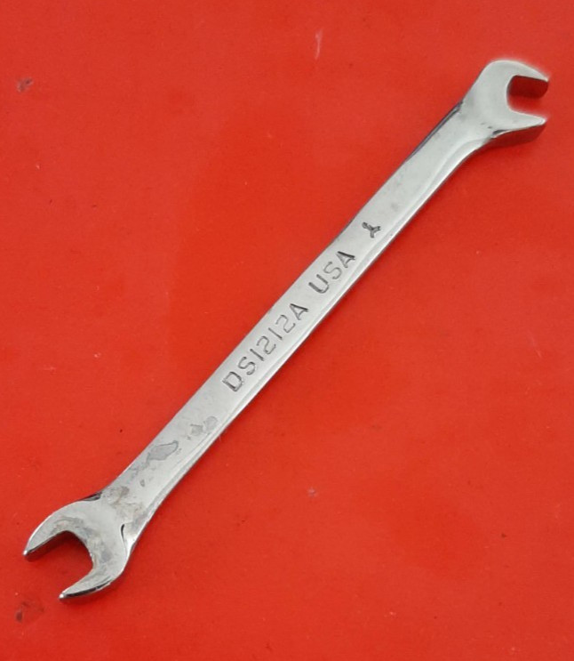 Snap-on Tools 3/16″ 15°/60° Offset Open-End Ignition Wrench DS1212A ENGRAVED 325