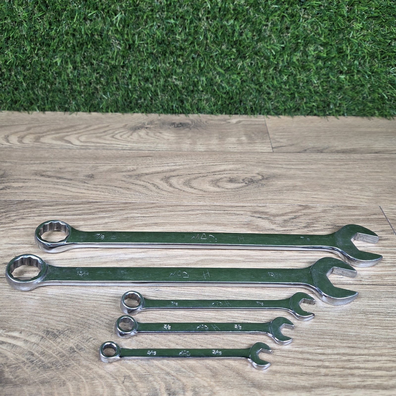 Lot of 5 Mac Tools Combination Wrenches Standard 12PT MADE IN USA