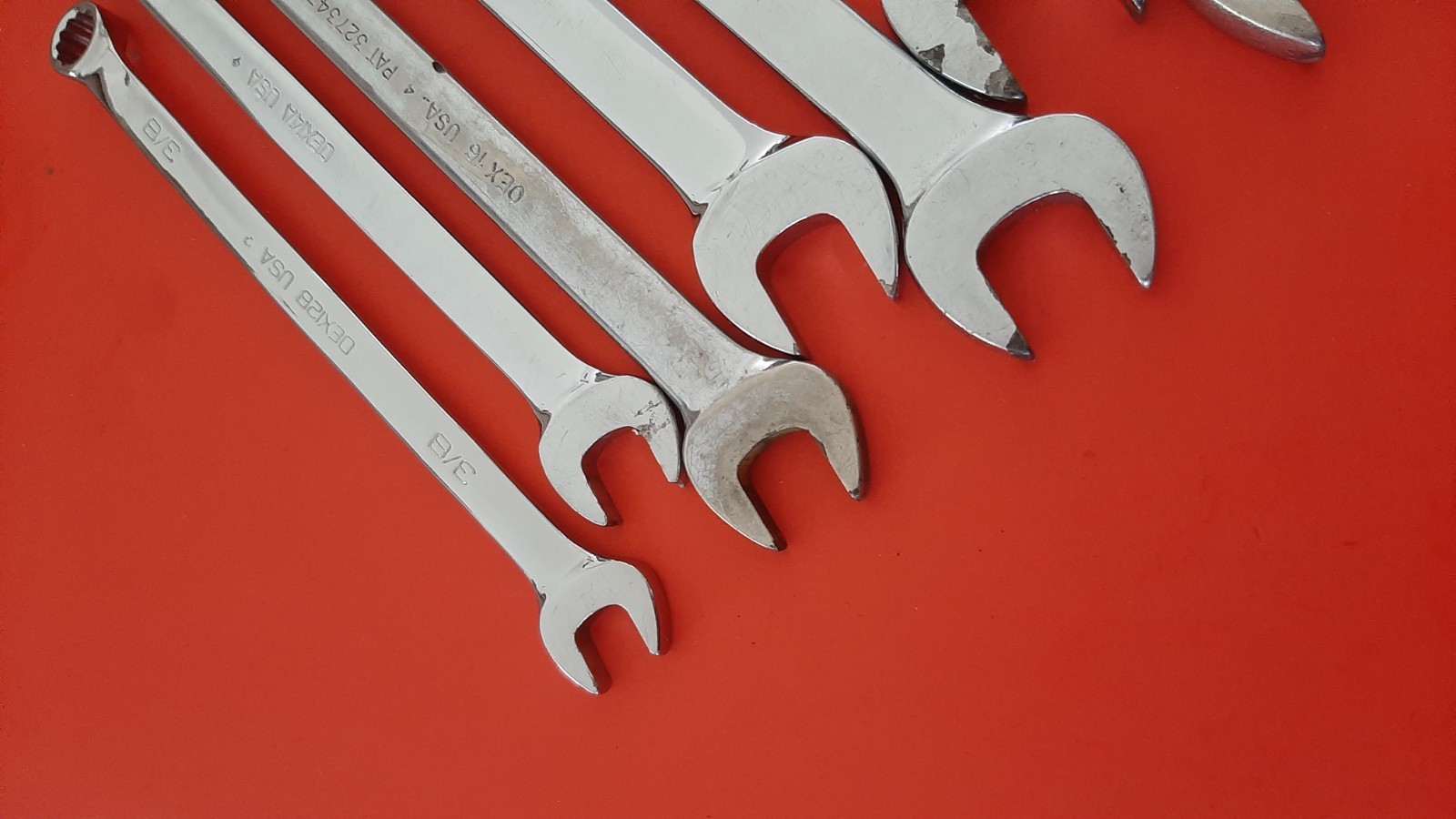 Vintage Snap-on Tools USA 7pc SAE Combination Wrench Set 3/8″ – 3/4″ OEX 601