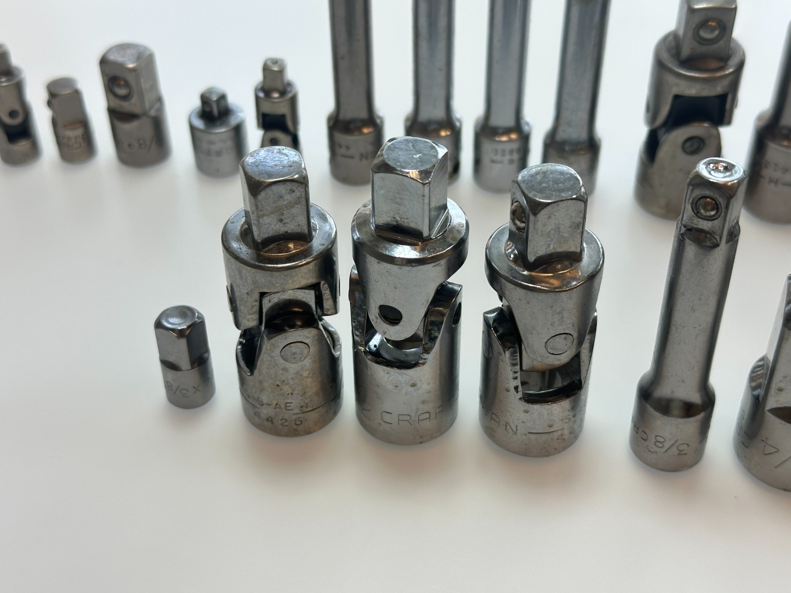 Craftsman Tools 36pc Extension Adapter Joint Lot, 22 USA Made & 14 Non-USA Made