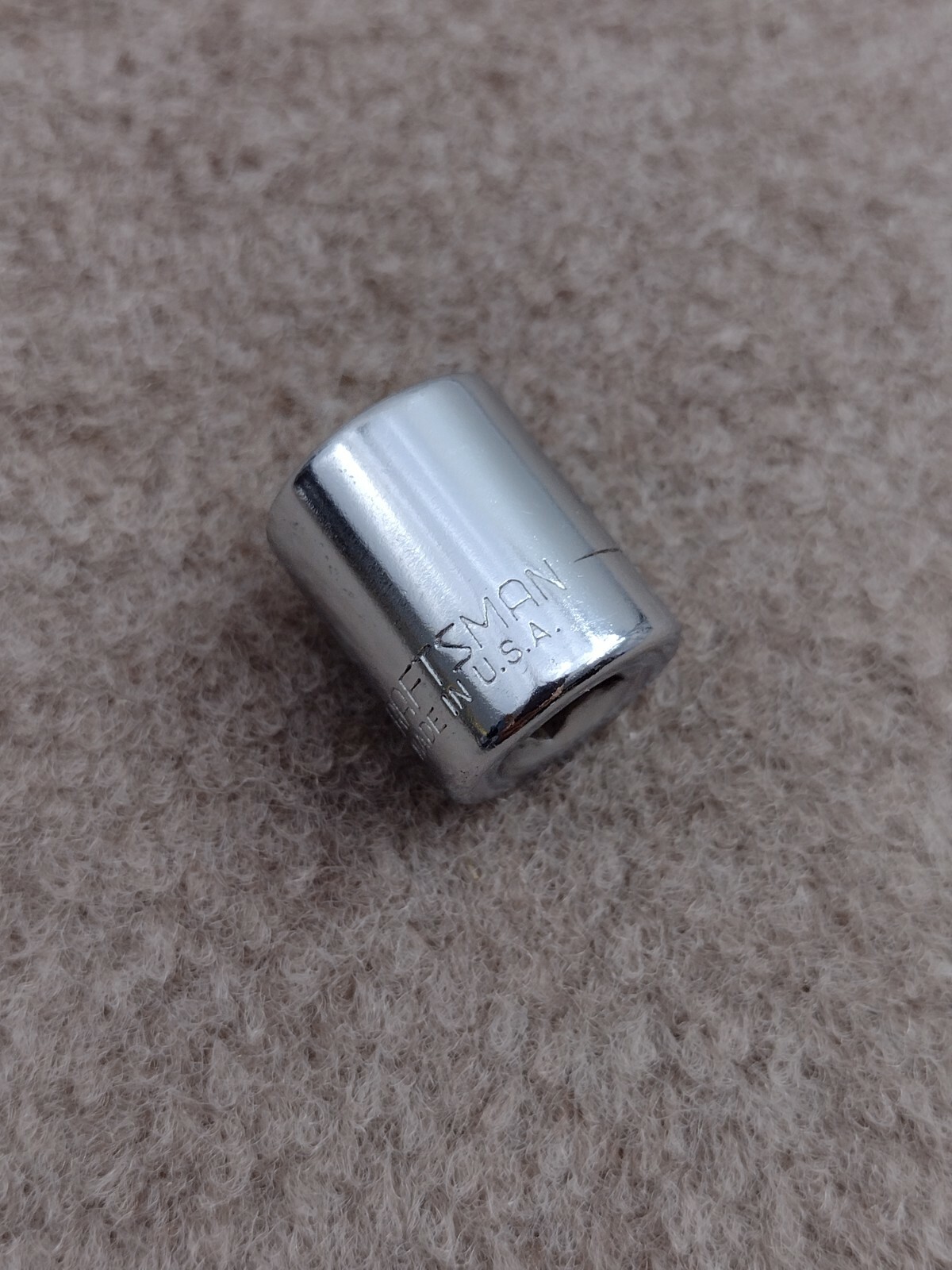 Vintage USA Craftsman 1/2″ Socket 1/4″ Drive 6pt Shallow Well 43499 -EE- Series