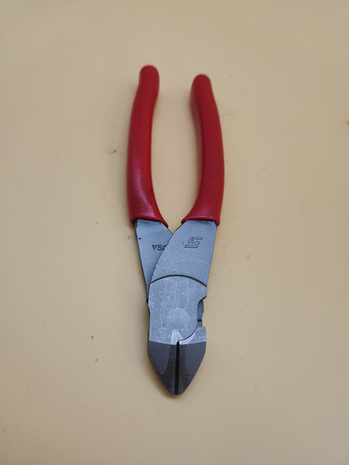 Snap-On Tools RED Soft Grip 7″ VECTOR EDGE Diagonal Cutter 87ACF USA