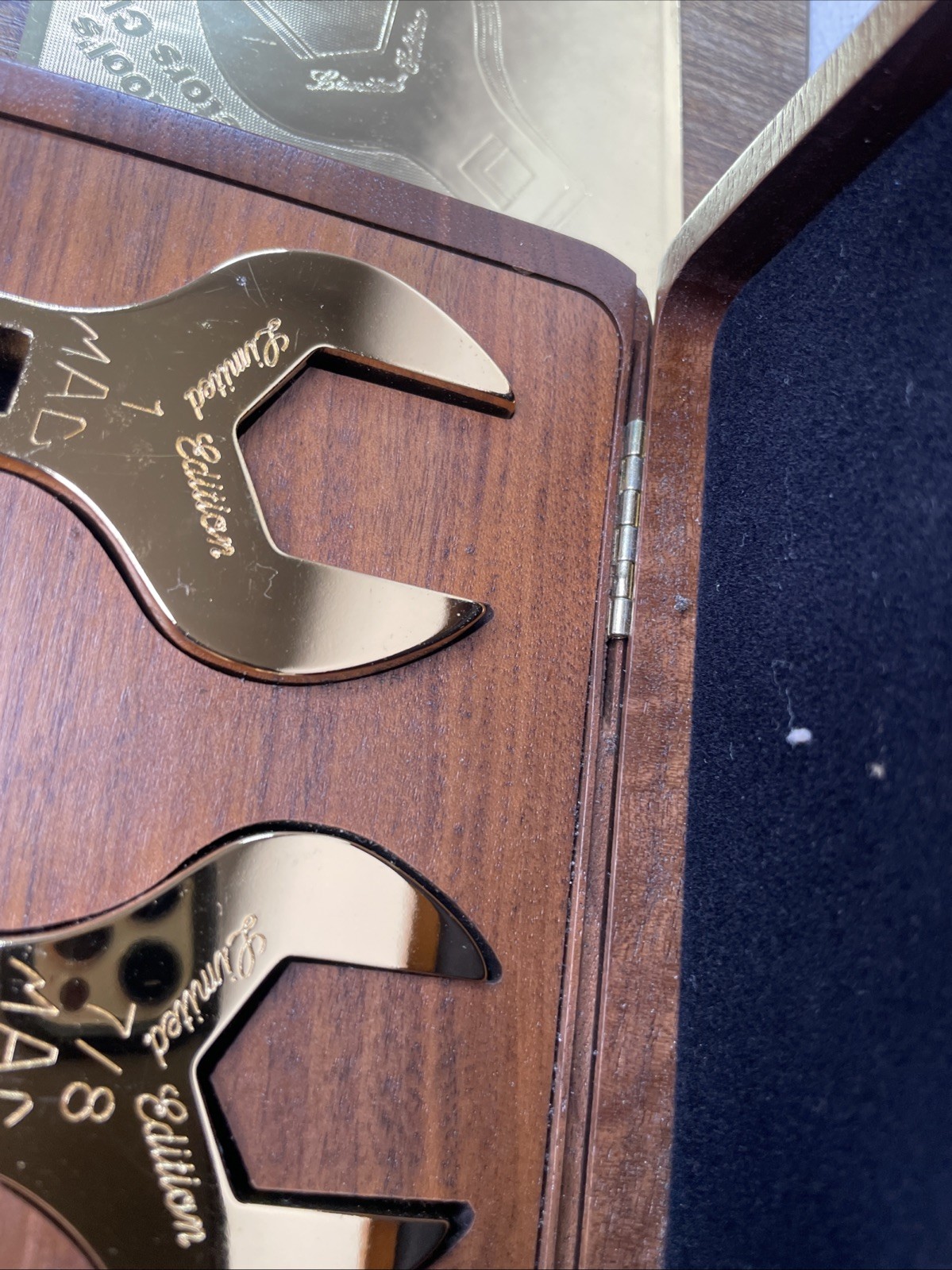 1994 Mac Tools Limited Edition 24k Gold Plated 3pc Crowfoot- 93 Wrench Set