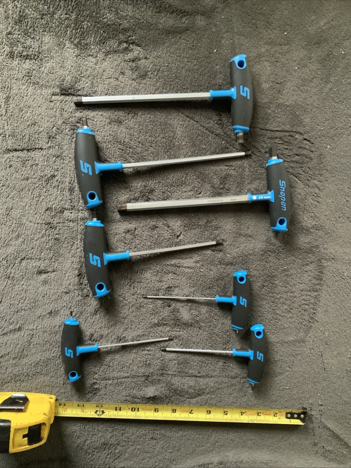 Snapon T-handle Hex Allen Set, 7pc, Blue…used….see Pics…