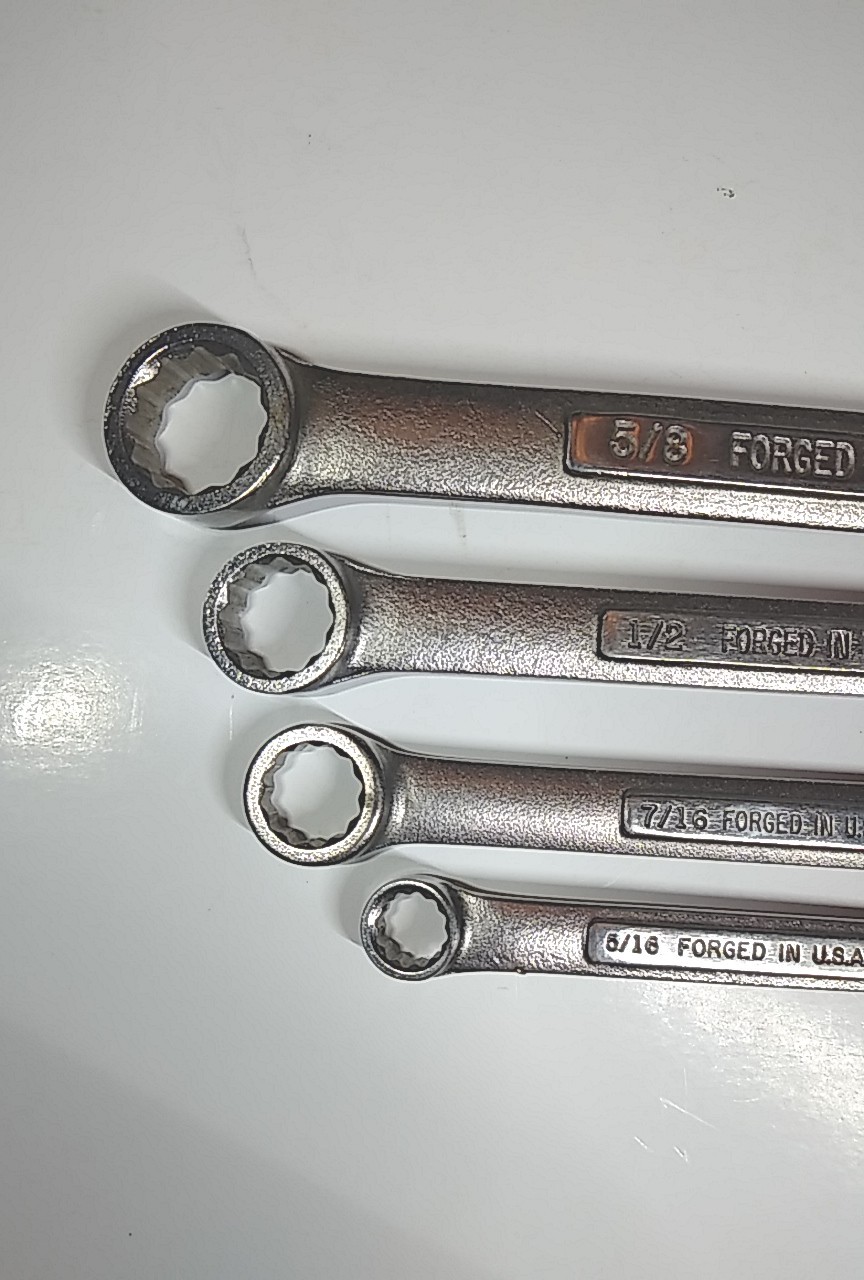 CRAFTSMAN -VA- Series 4pc SAE 12 Pnt Combination Wrench Set Made In USA