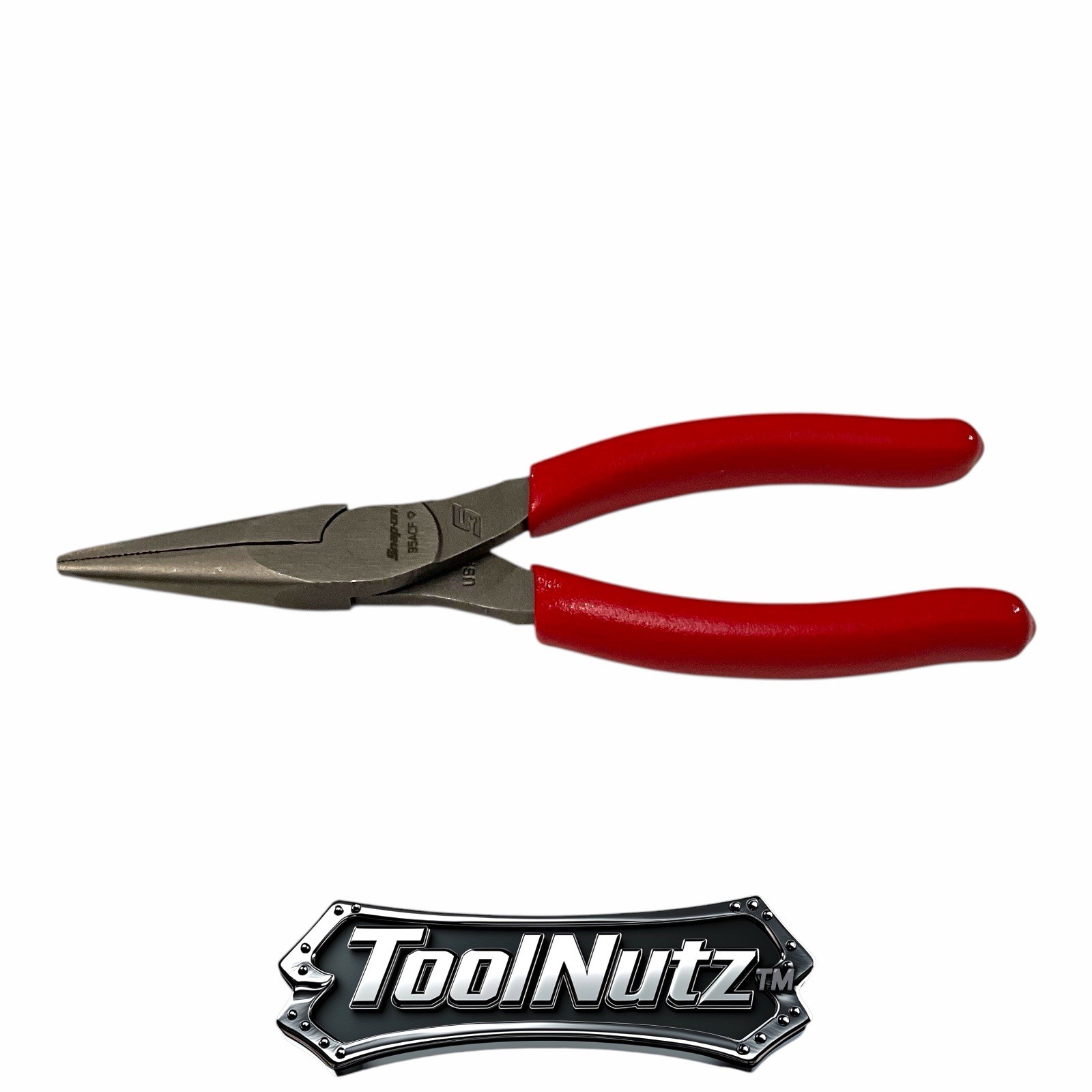 Snap-on Tools NEW 95ACF 6″in. RED Soft Grip Rounded Jaw Needle Nose Pliers USA