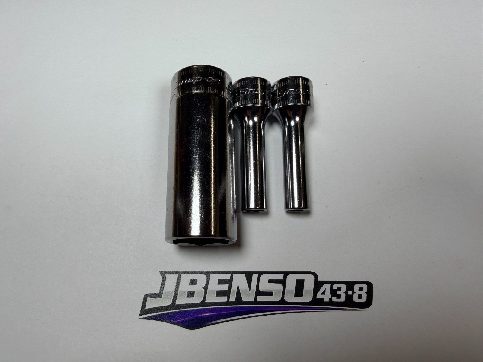 Snap-On Tools USA NEW 3pc 3/8″ Drive 6mm 7mm 20mm Metric 6pt Deep Add-On Sockets