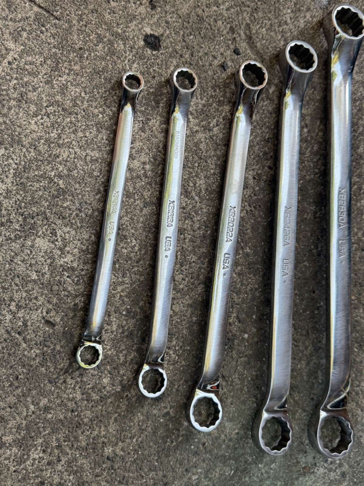 snap on XB2830A wrench set Of 5pc From 3/8”to 15/16”