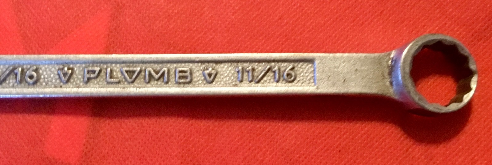 PLVMB PLOMB PLUMB 11/16″ Combination Wrench 12 Point #1222 USA! Vintage!