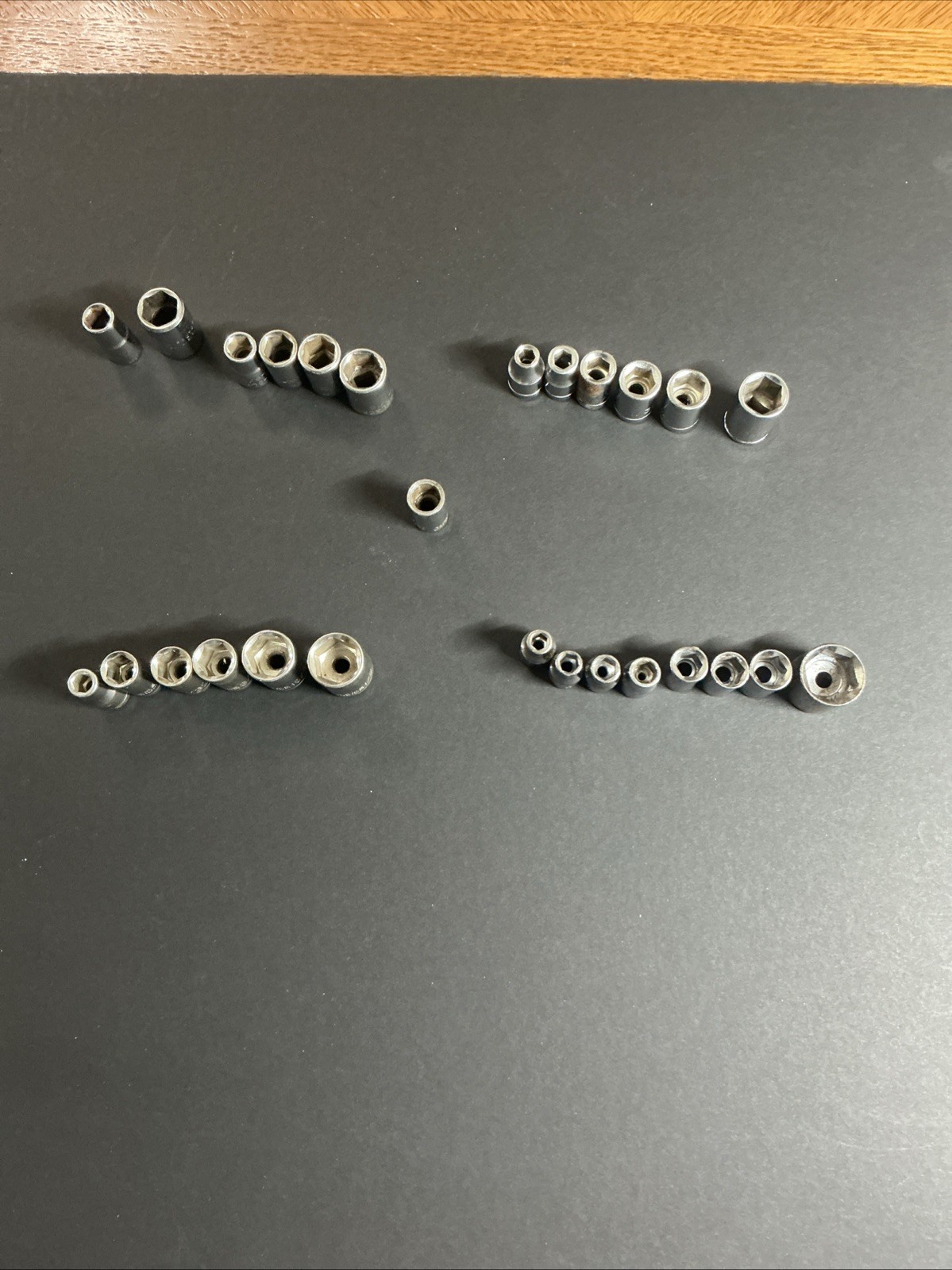Lot of 27 Assorted 1/4” Sockets Please See Description For Names of Sockets