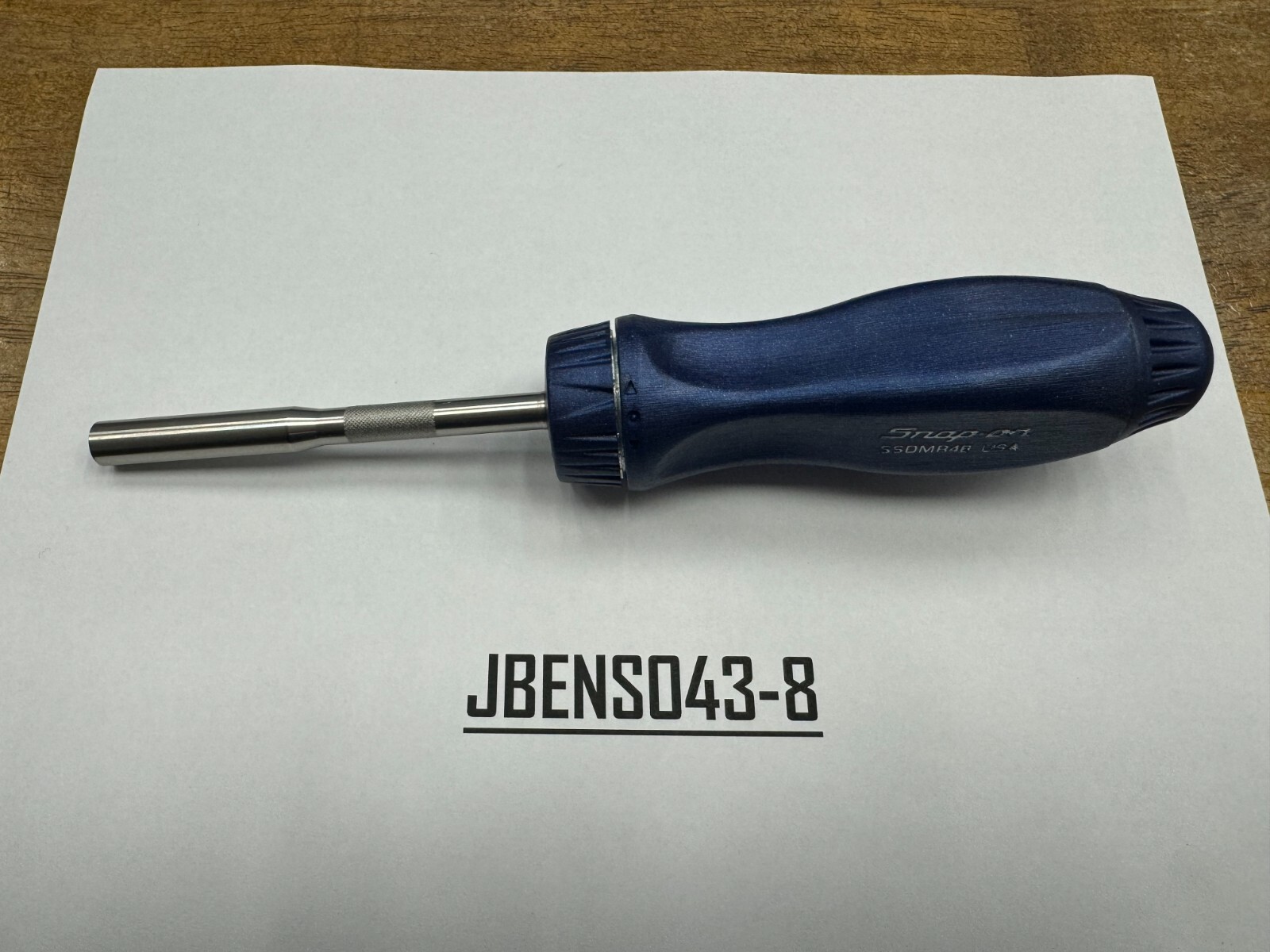 Snap-on Tools NEW POWER BLUE Hard Grip Ratcheting Screwdriver w/o Bits SSDMR4BMB