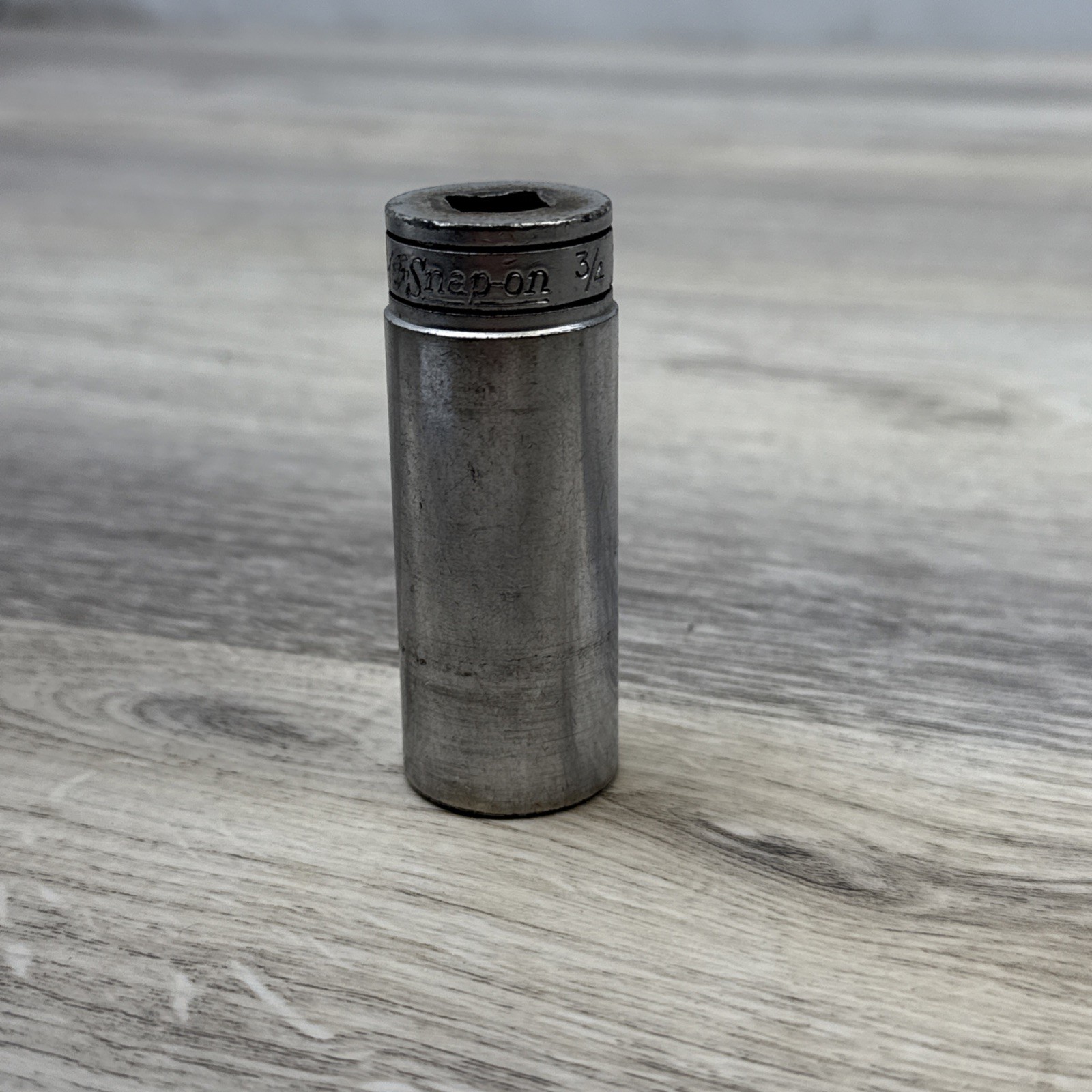 Snap on SFS241 3/8″ Drive 6 Point SAE 3/4 Deep Chrome Socket USA B3