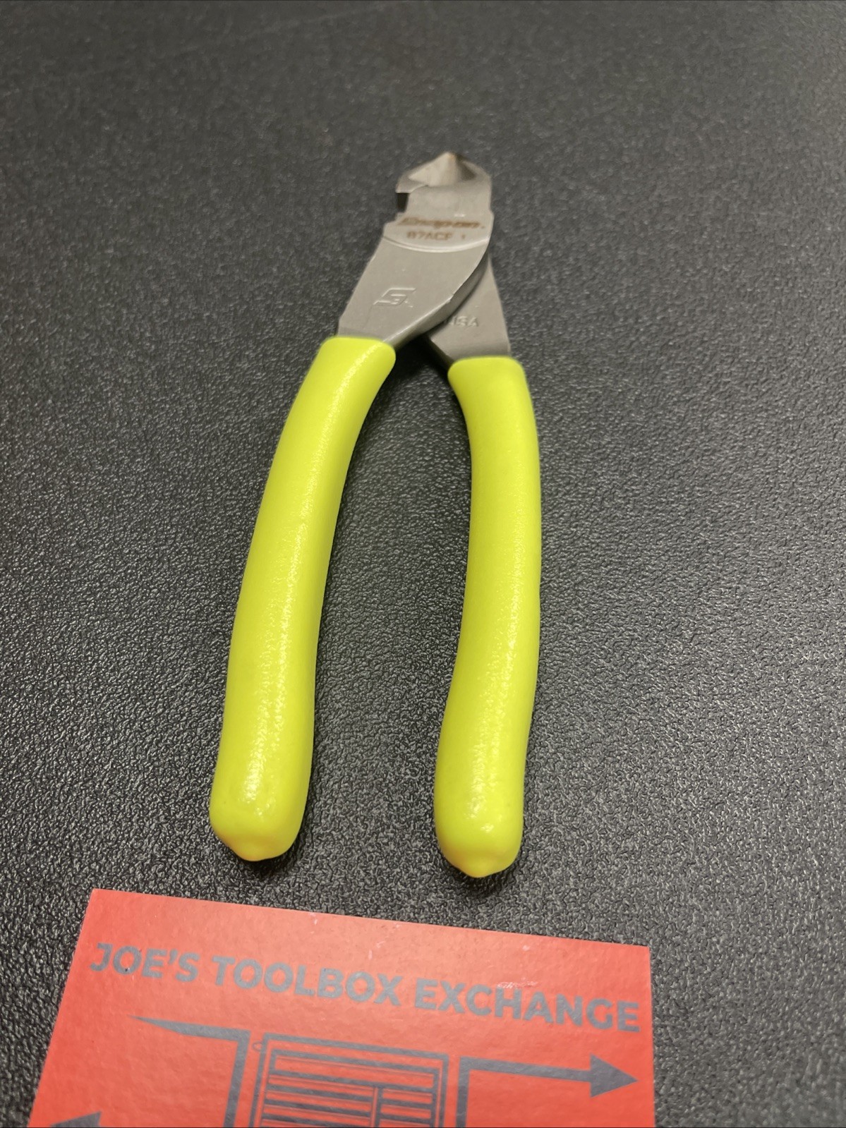 Snap-on Tools USA NEW HI VIS Soft Grip 7″ Diagonal Cutter Pliers 87ACFHV
