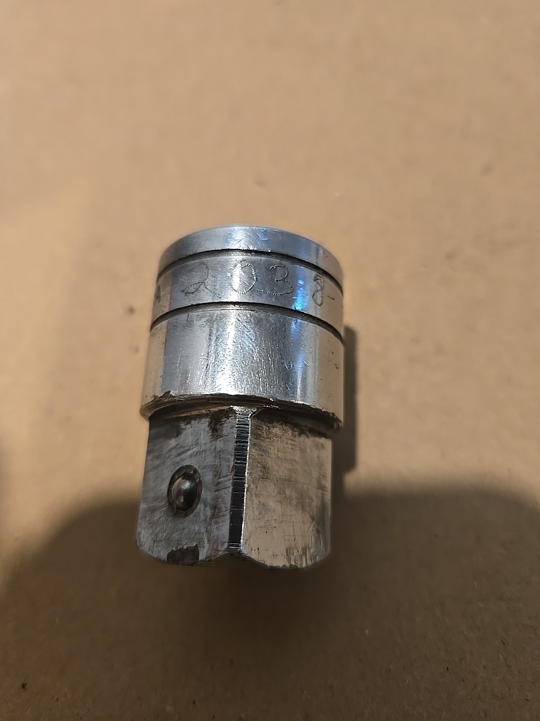 Snap On 1/2″ F To 3/4″ M Drive Chrome Locking Button Adaptor Socket USA LA12
