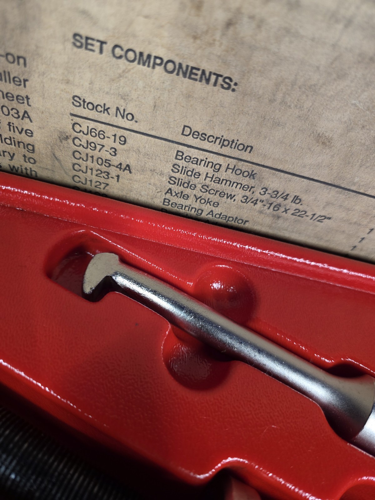 Snap-on Tools CJ2003A 7-Piece Rear Axle Slide Hammer Puller Set