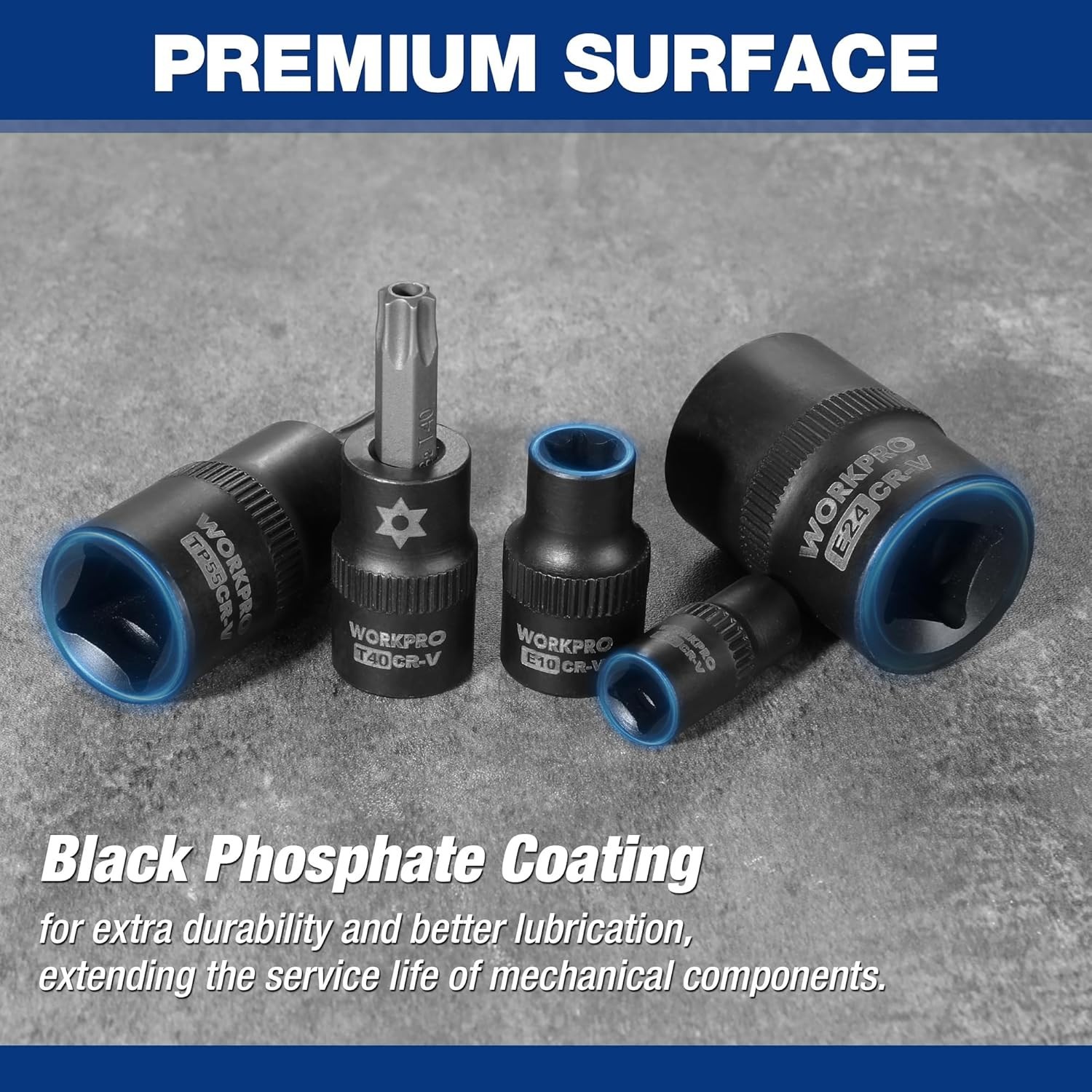 Torx Bit Socket Set, 1/4″ 3/8″ 1/2″ Drive
