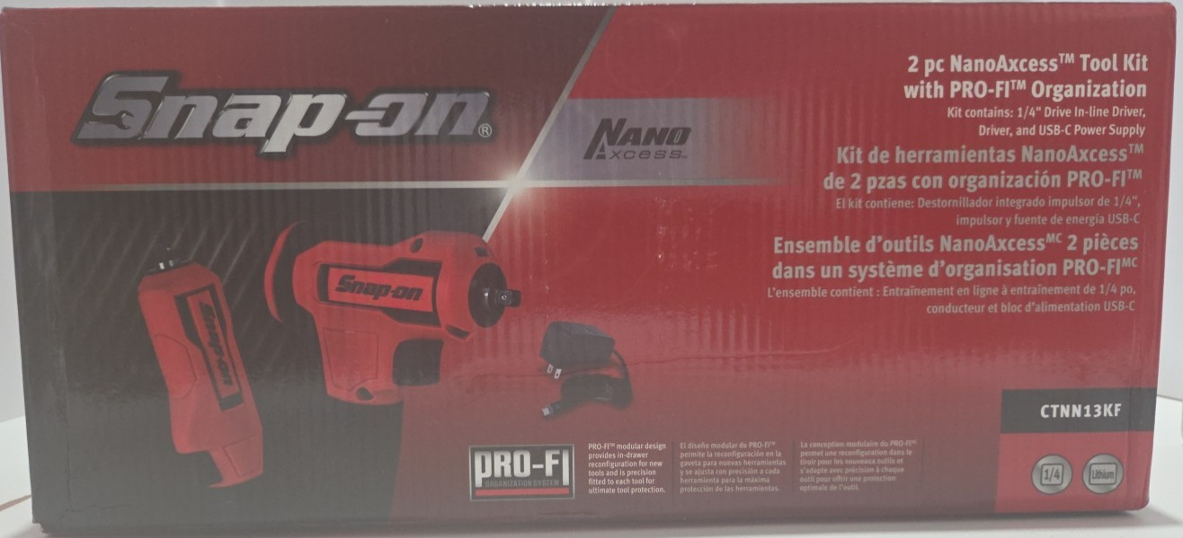 Snap On Tools CTNN13KF Nano Axcess Tool Kit Red New 1/4drive COMPLETE