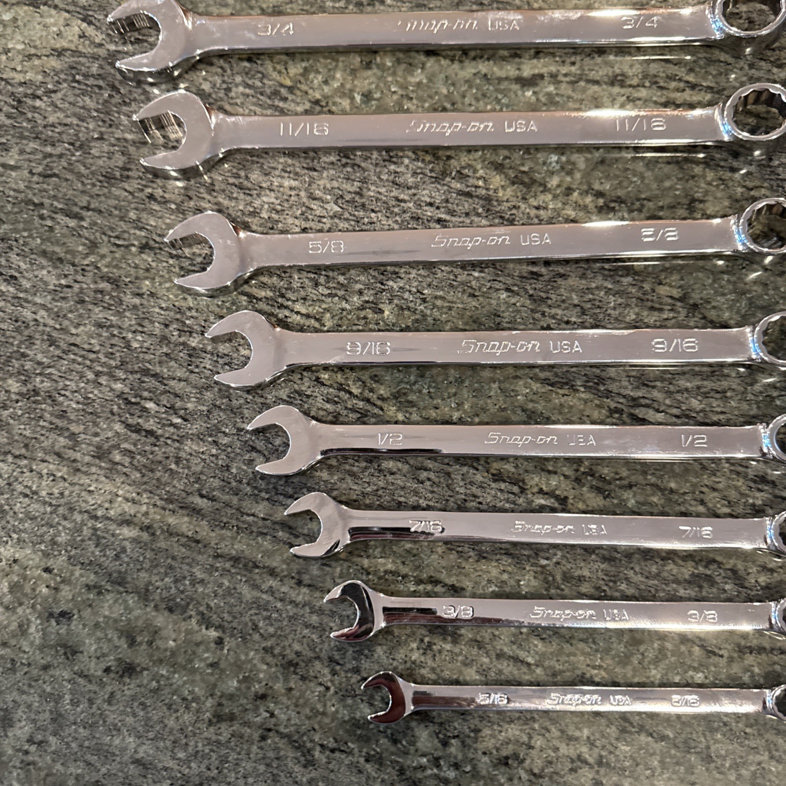 snap on soex710 10 pc 12 point sae flank drive plus combination wrench set