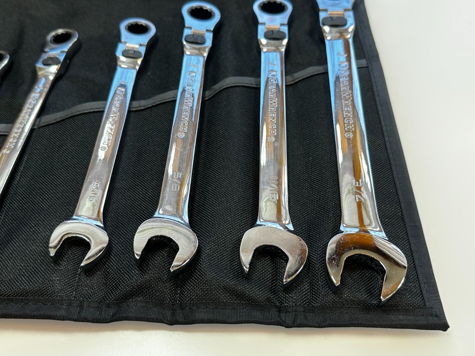 NEW GearWrench 85798 8pc 5/16-3/4 12 Point XL LOCKING Flex Head Wrench Set RARE