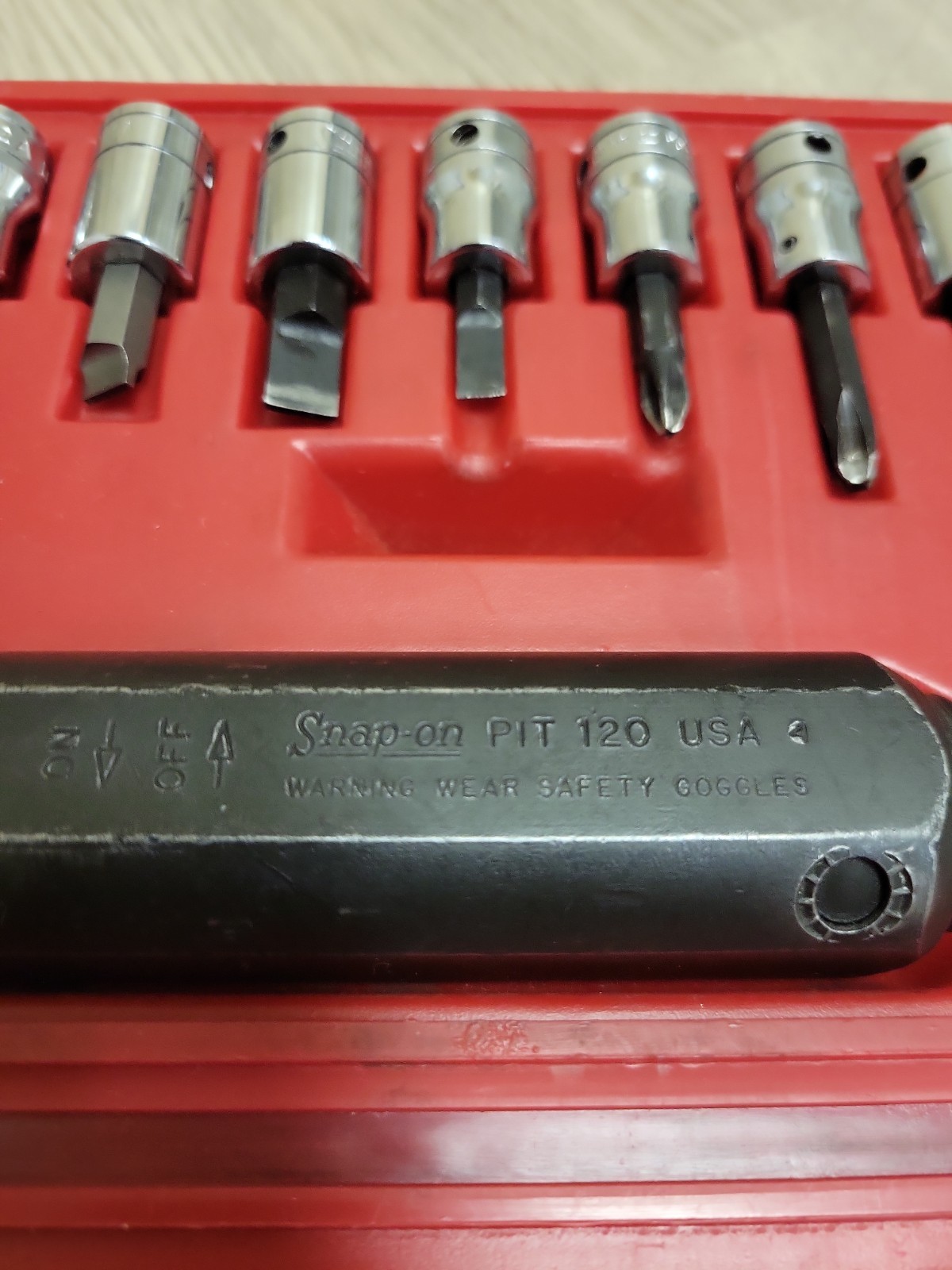 Snap-On Model PIT 120 Impact Driver Set 7 Original Bits